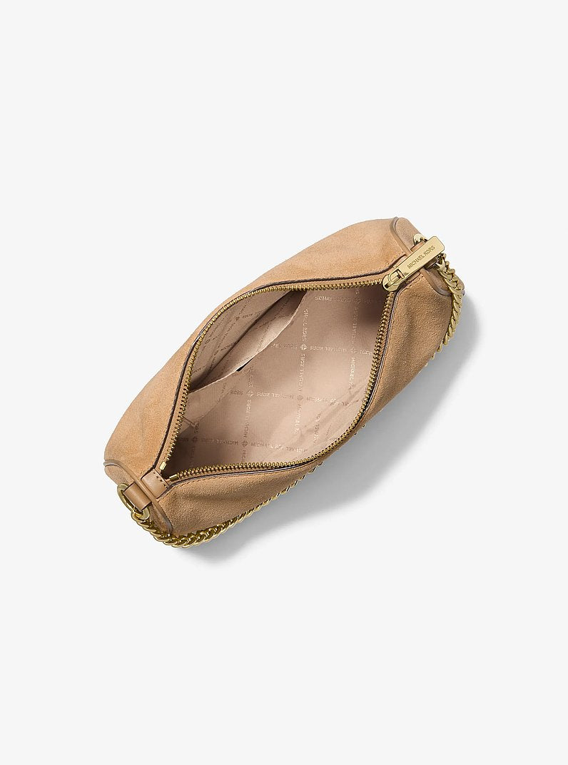 Michael Kors Carmela Medium Suede Convertible Crossbody Bag 'Camel'