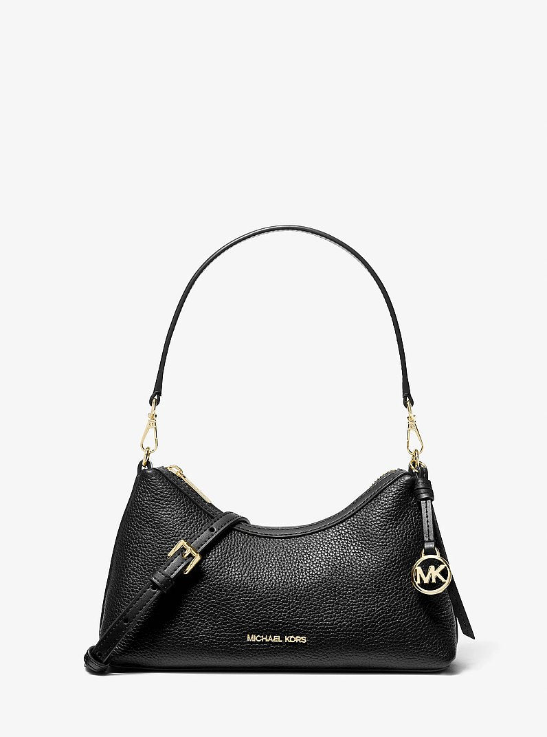 Michael Kors Sammy Small Pebbled Leather Convertible Crossbody Bag 'Black'