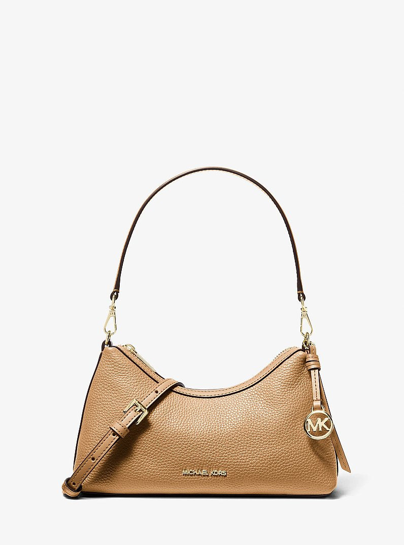 Michael Kors Sammy Small Pebbled Leather Convertible Crossbody Bag 'Camel'