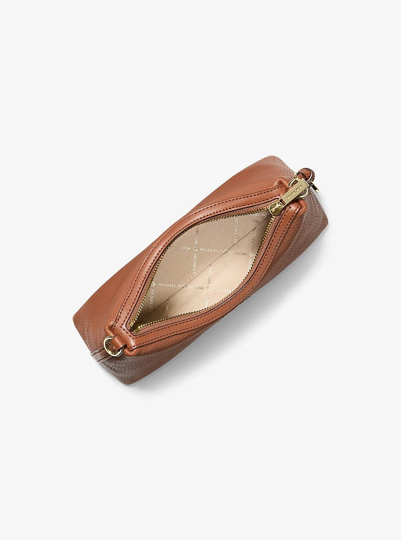 Michael Kors Sammy Small Pebbled Leather Convertible Crossbody Bag 'Luggage'