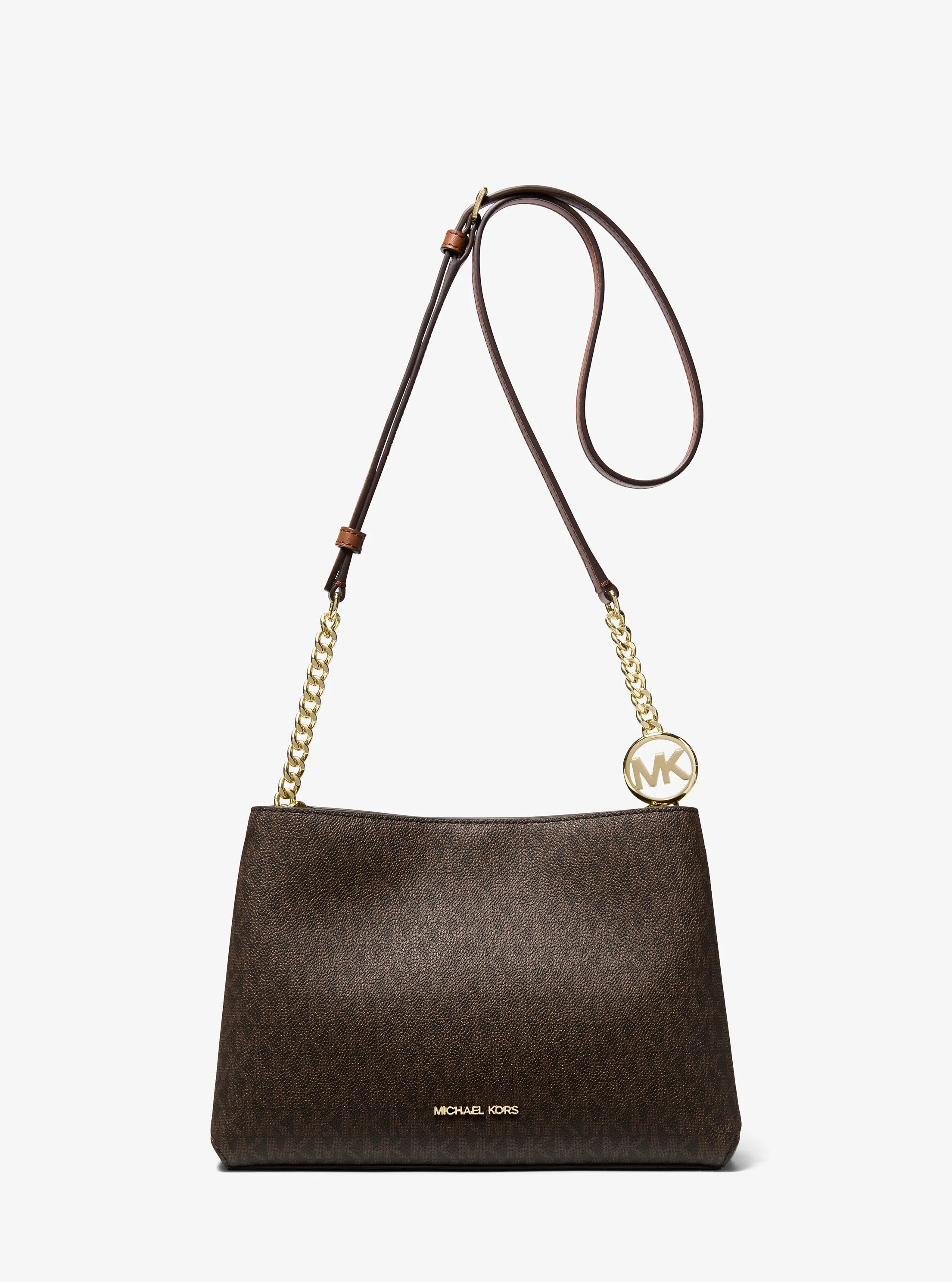 Michael Kors Christina Small Signature Logo Crossbody Bag 'Brown'