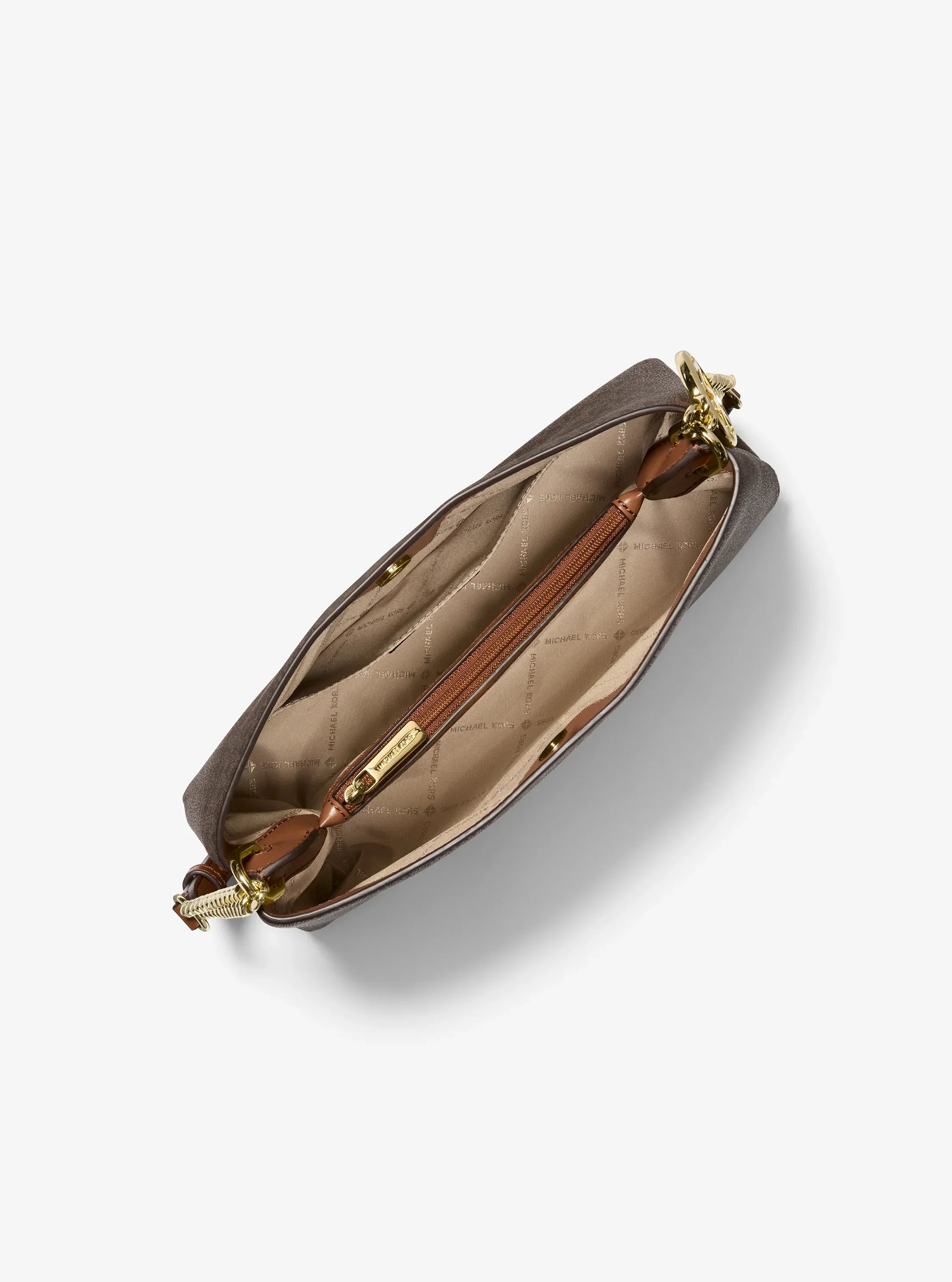 Michael Kors Christina Small Signature Logo Crossbody Bag 'Brown'