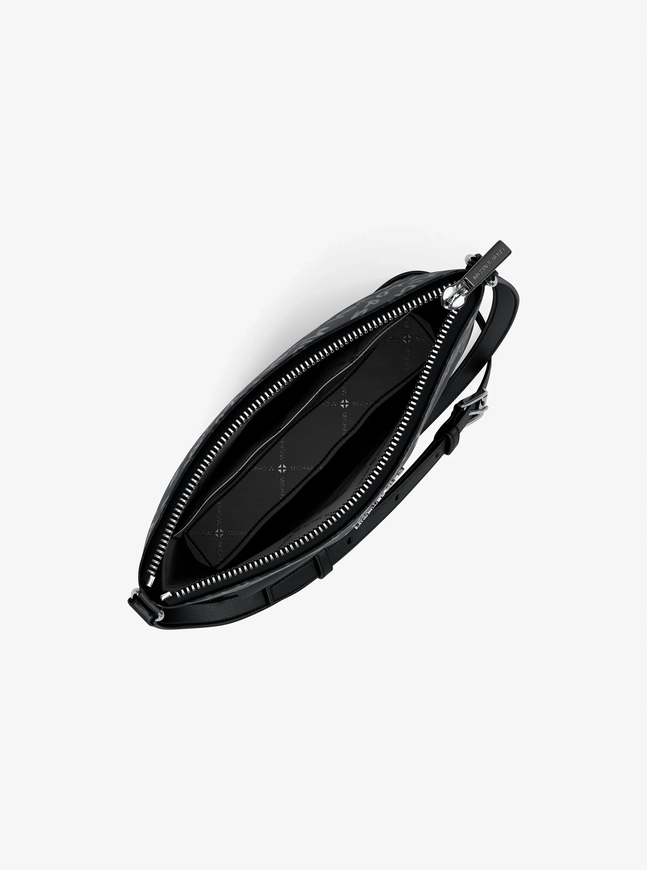 Michael Kors Prescott Small Logo Printed Nylon Crossbody Bag 'Black'