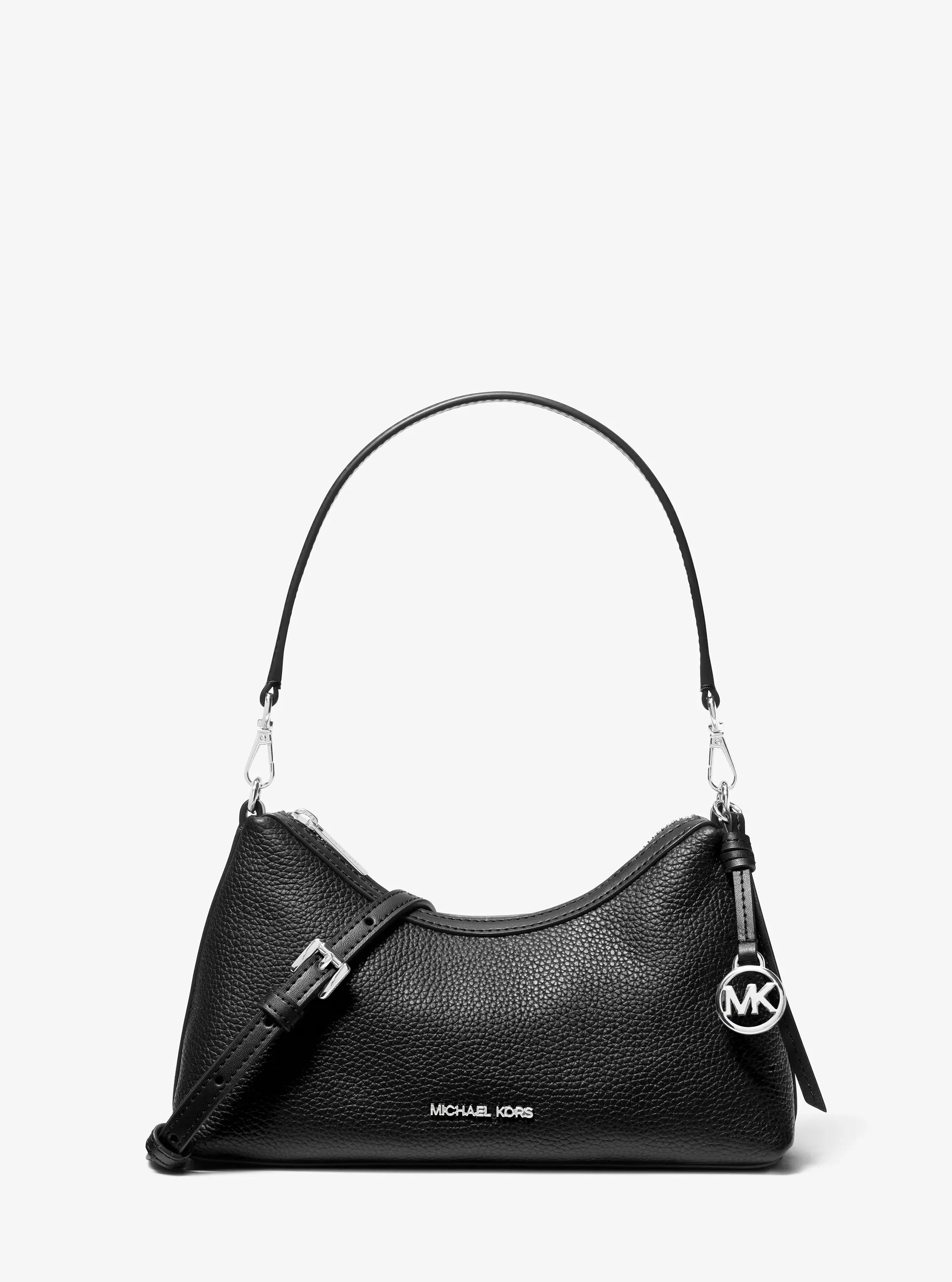 Michael Kors Sammy Small Pebbled Leather Convertible Crossbody Bag 'Black'