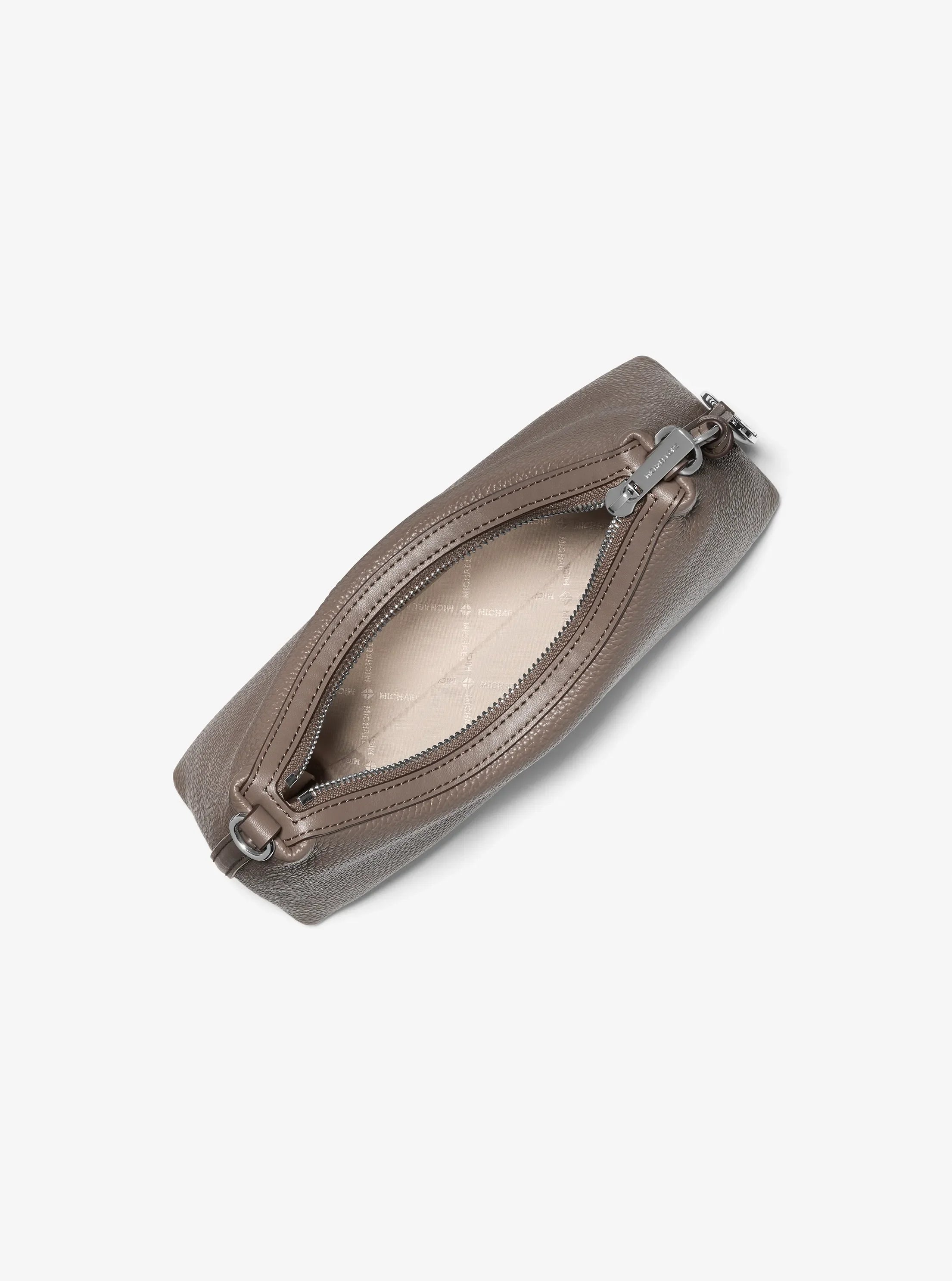 Michael Kors Sammy Small Pebbled Leather Convertible Crossbody Bag 'Mushroom'