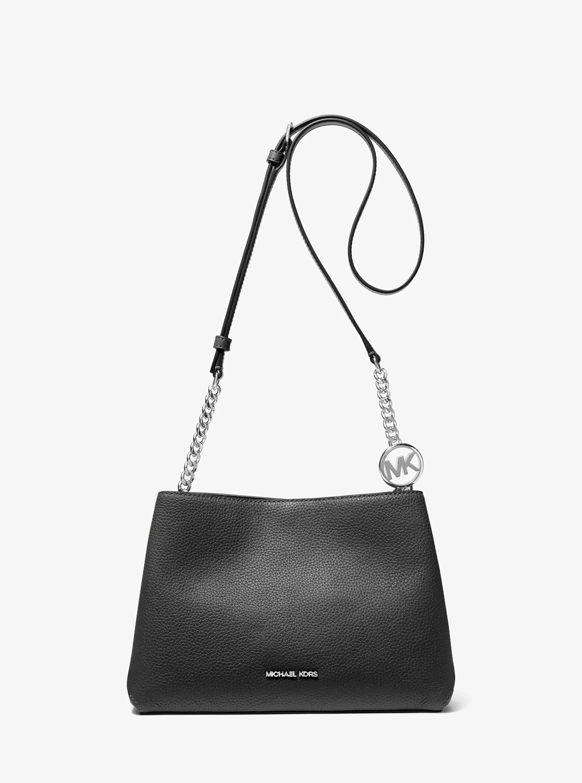 Michael Kors Christina Small Pebbled Leather Crossbody Bag 'Black'