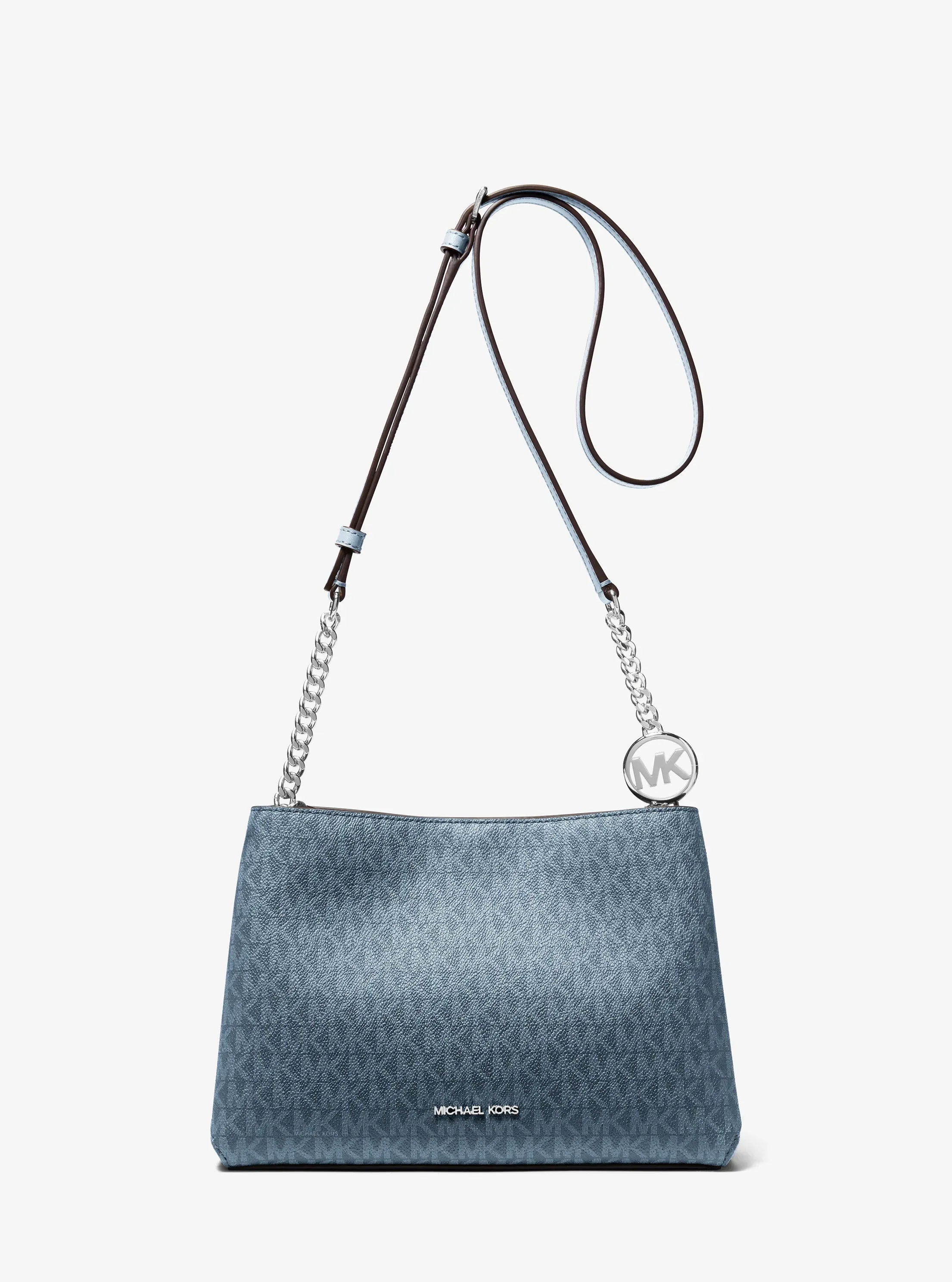 Michael Kors Christina Small Signature Logo Crossbody Bag 'Denim'