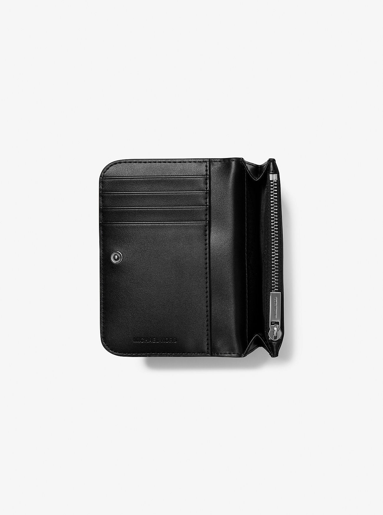 Hudson Pebbled Leather Billfold Wallet BLACK