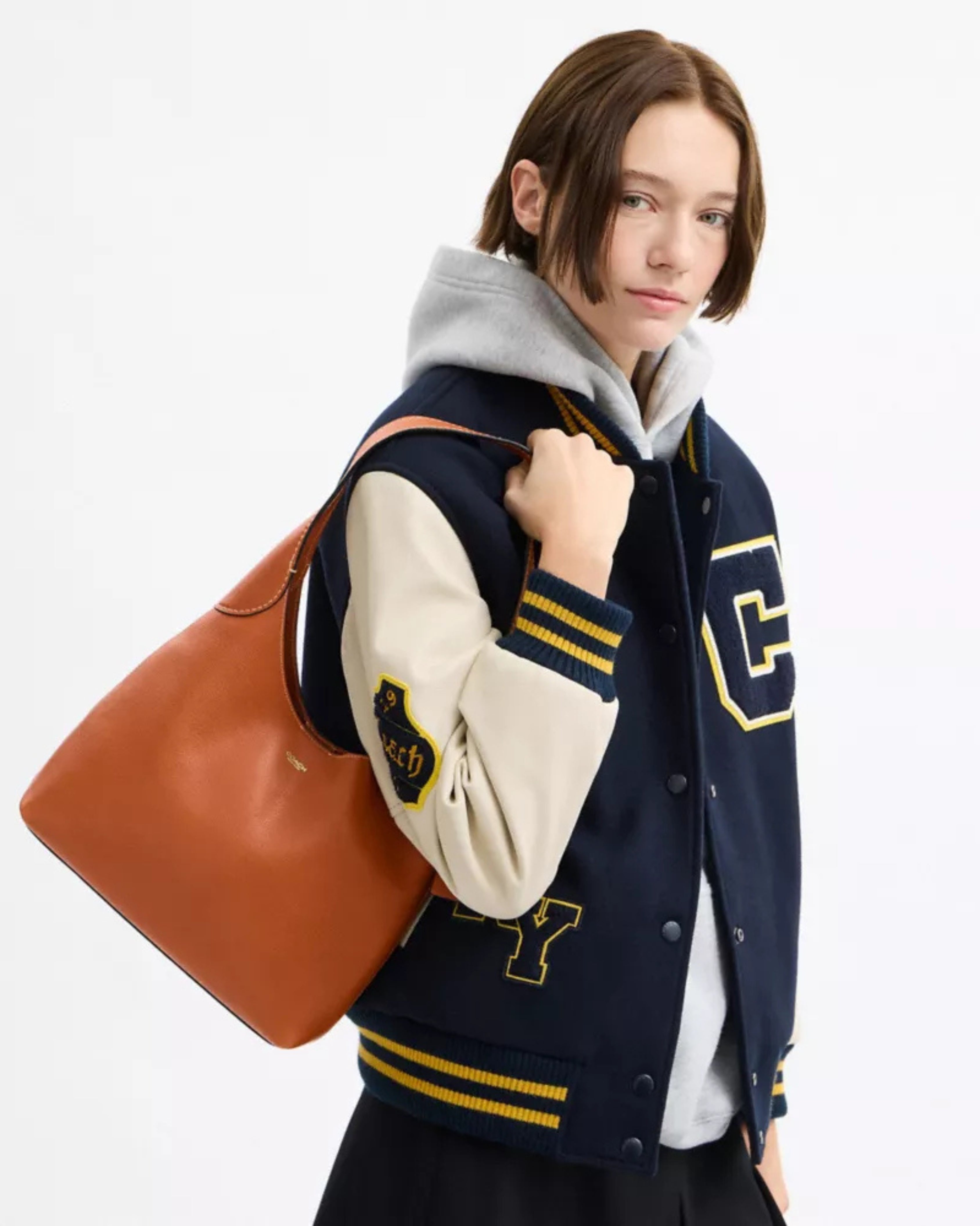 Coach Brooklyn Shoulder Bag 28 'Natural Grain Leather Brass Toffee'