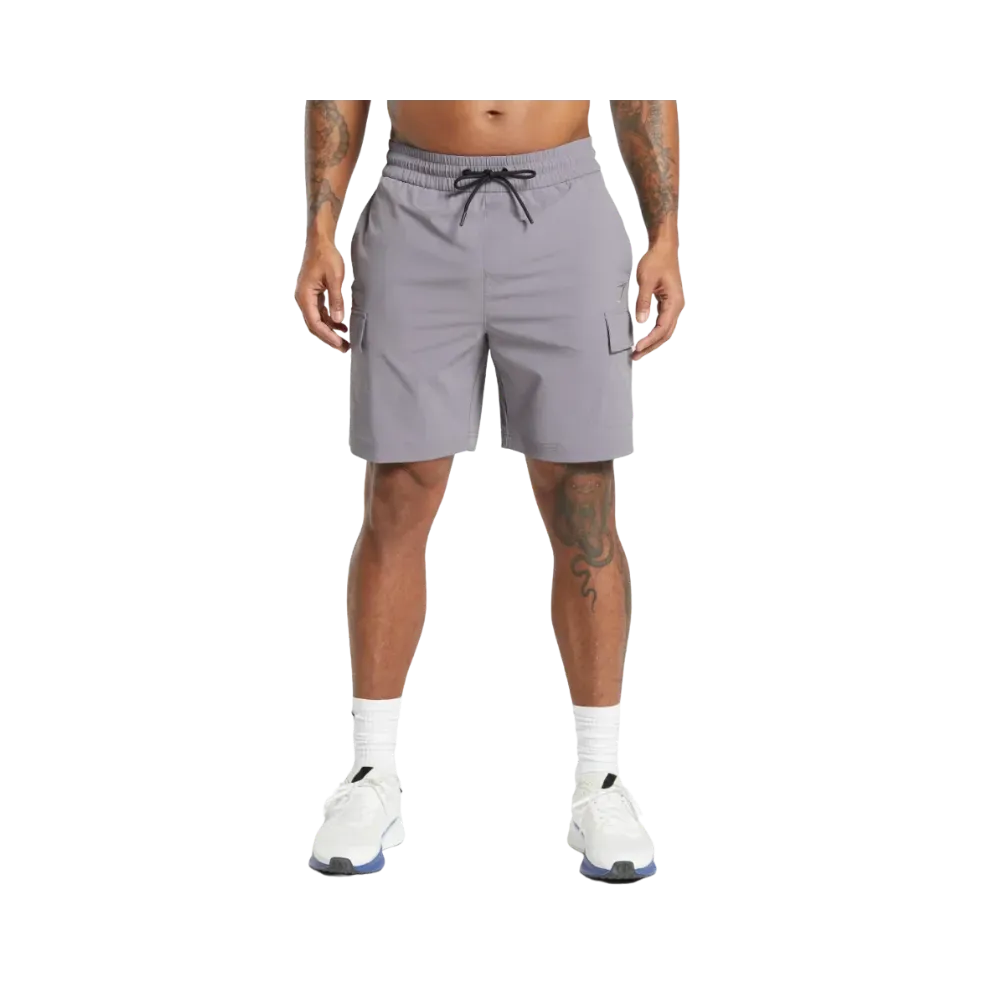 Gymshark Stretch Woven Cargo Shorts Regular Fit Medium Grey