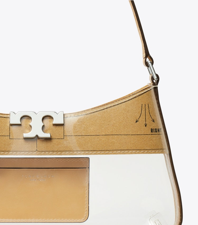 Tory Burch Eleanor Clear Slim Shoulder Bag Clear