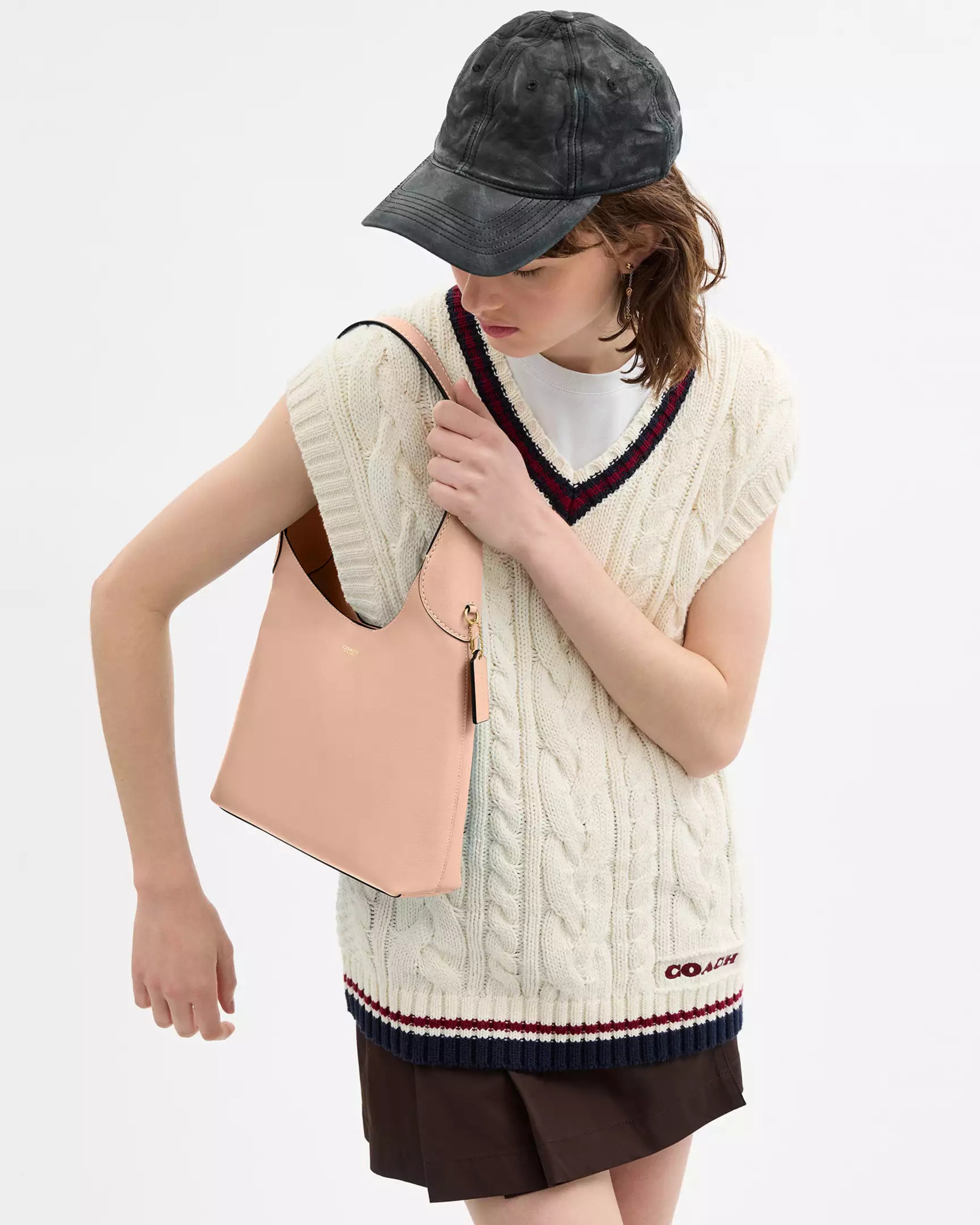 Coach Brooklyn Shoulder Bag 28 'Natural Grain Leather Brass Cream'