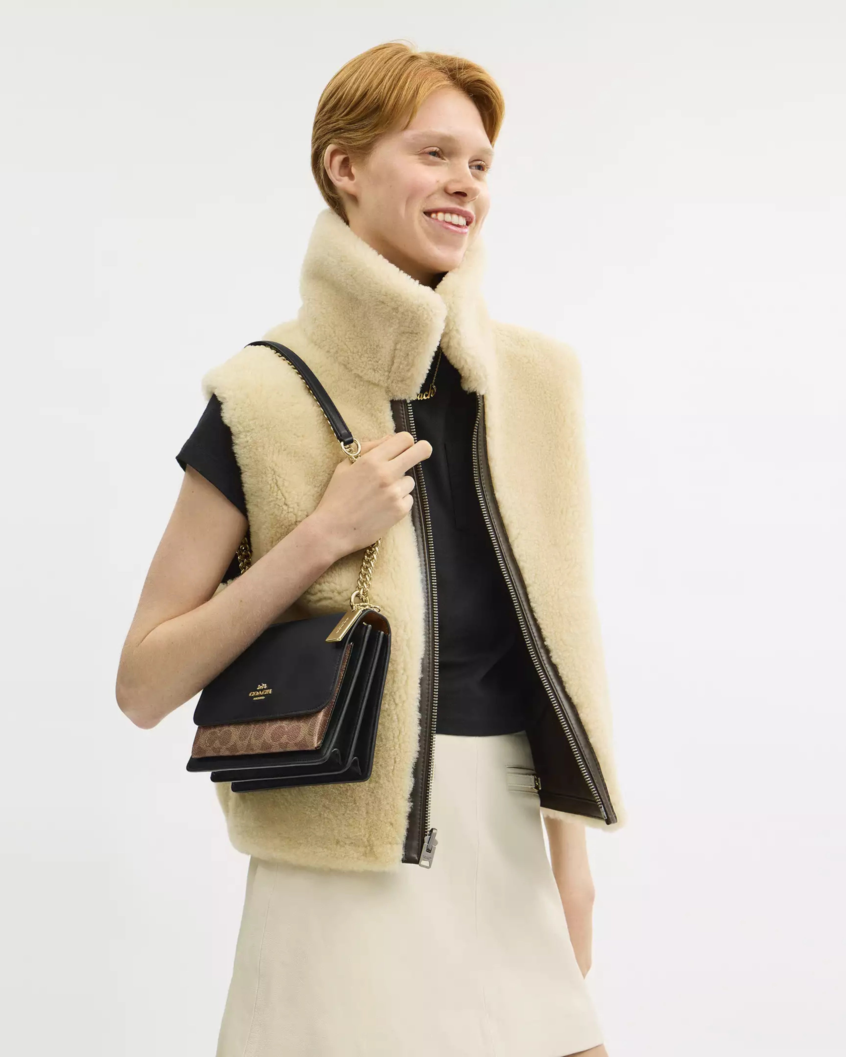 Coach Klare Crossbody Bag In Signature Canvas 'Gold Tan Black Multi'