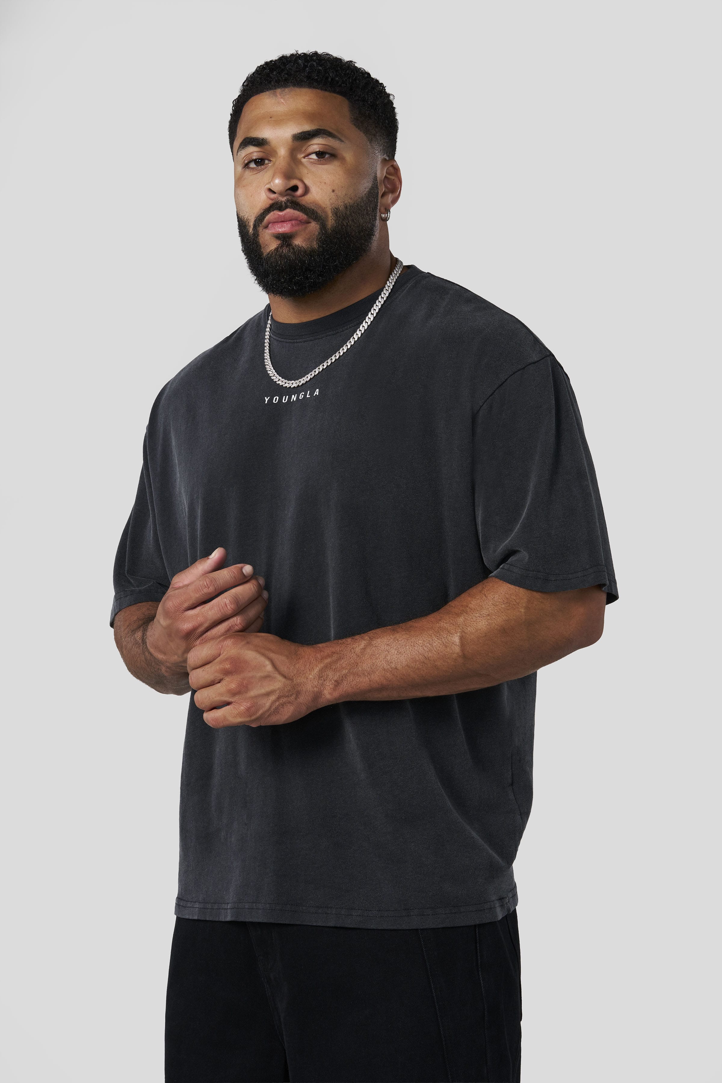 YoungLA 4034 - Japanese Cotton Tees 'Black Wash'