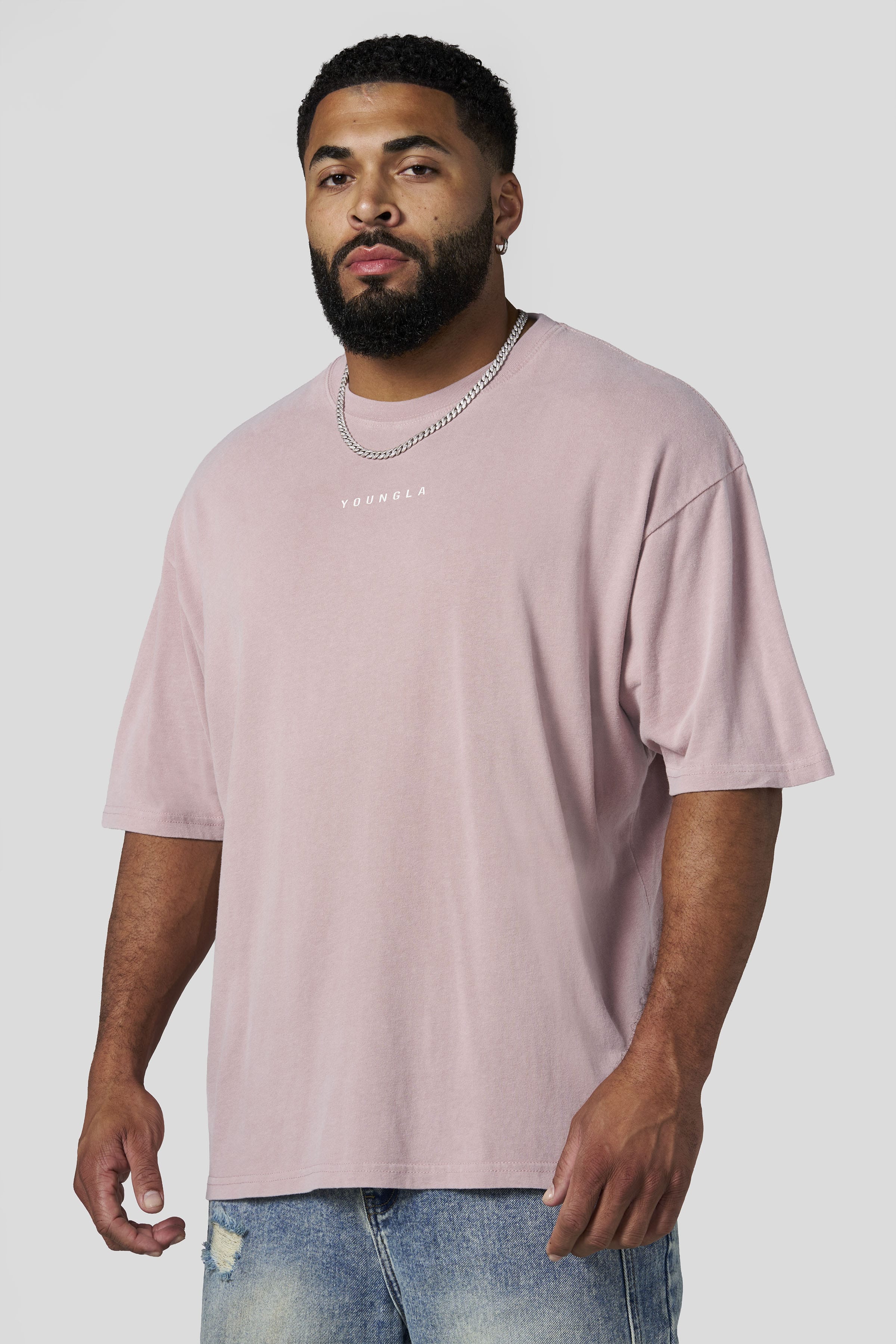 YoungLA 4034 - Japanese Cotton Tees 'Dusty Pink'