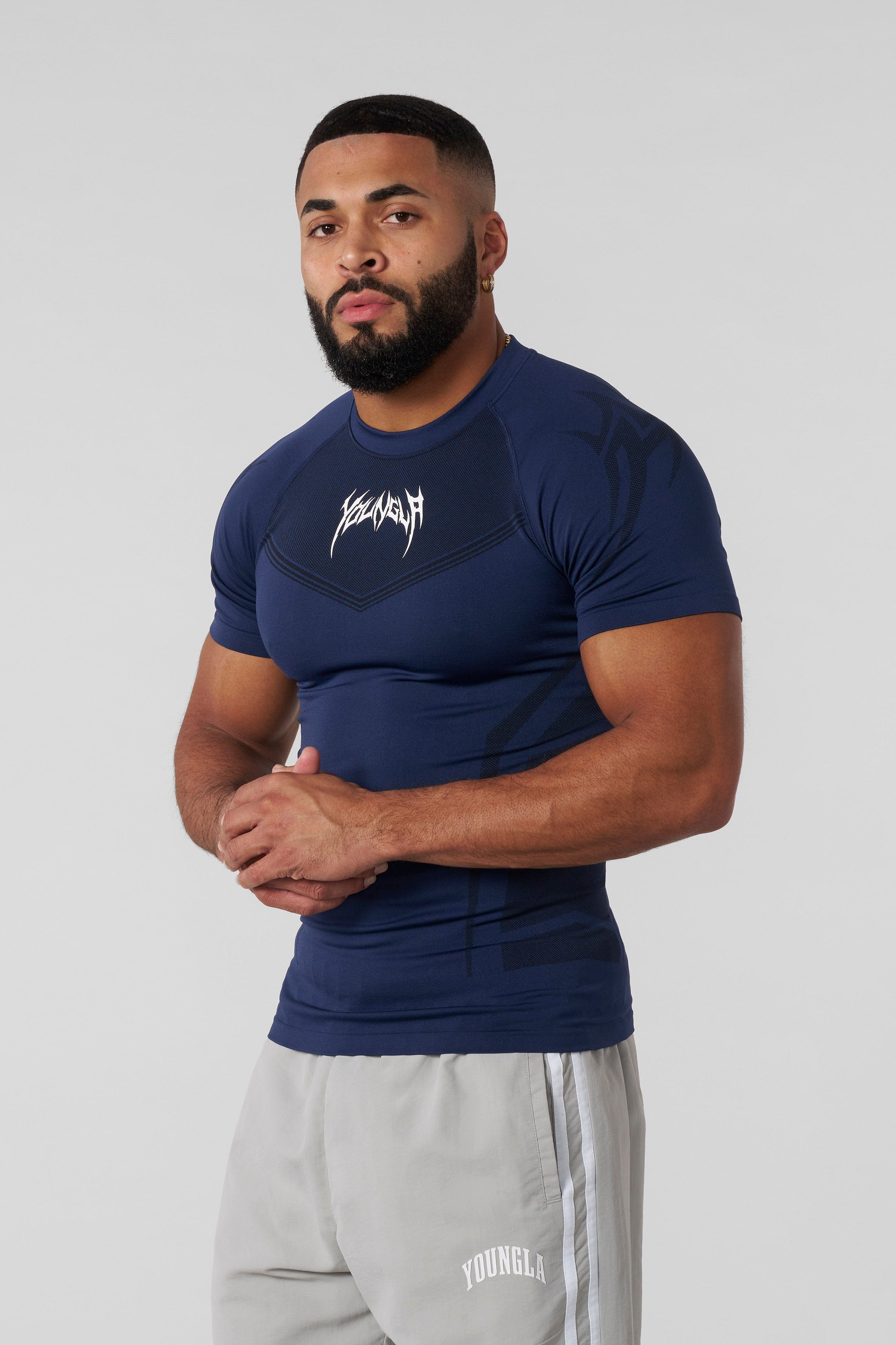 YoungLA 4041 - Warrior Compression Tees 'Navy'
