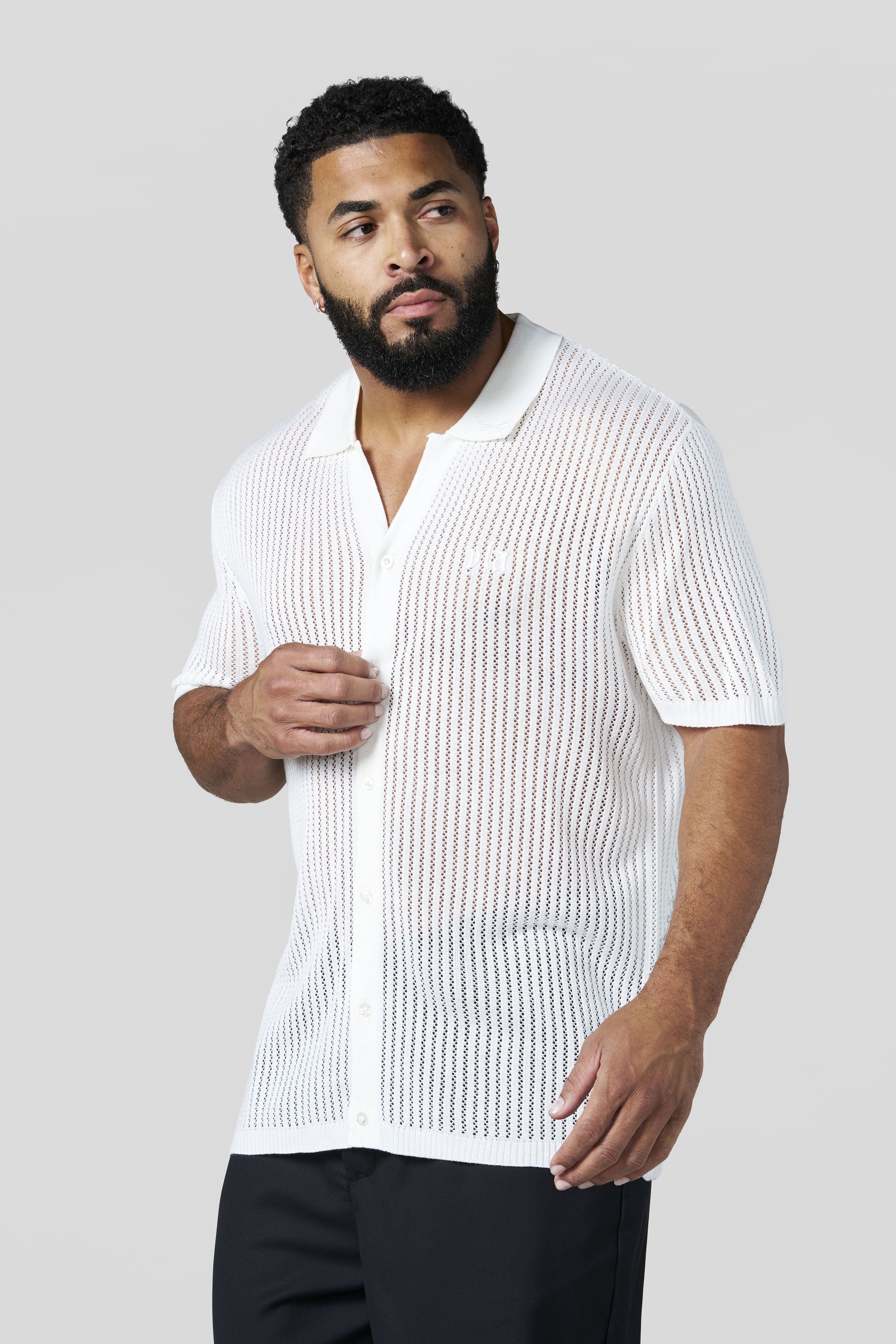 YoungLA 4056 - Beach Club Button Ups 'Off-White'
