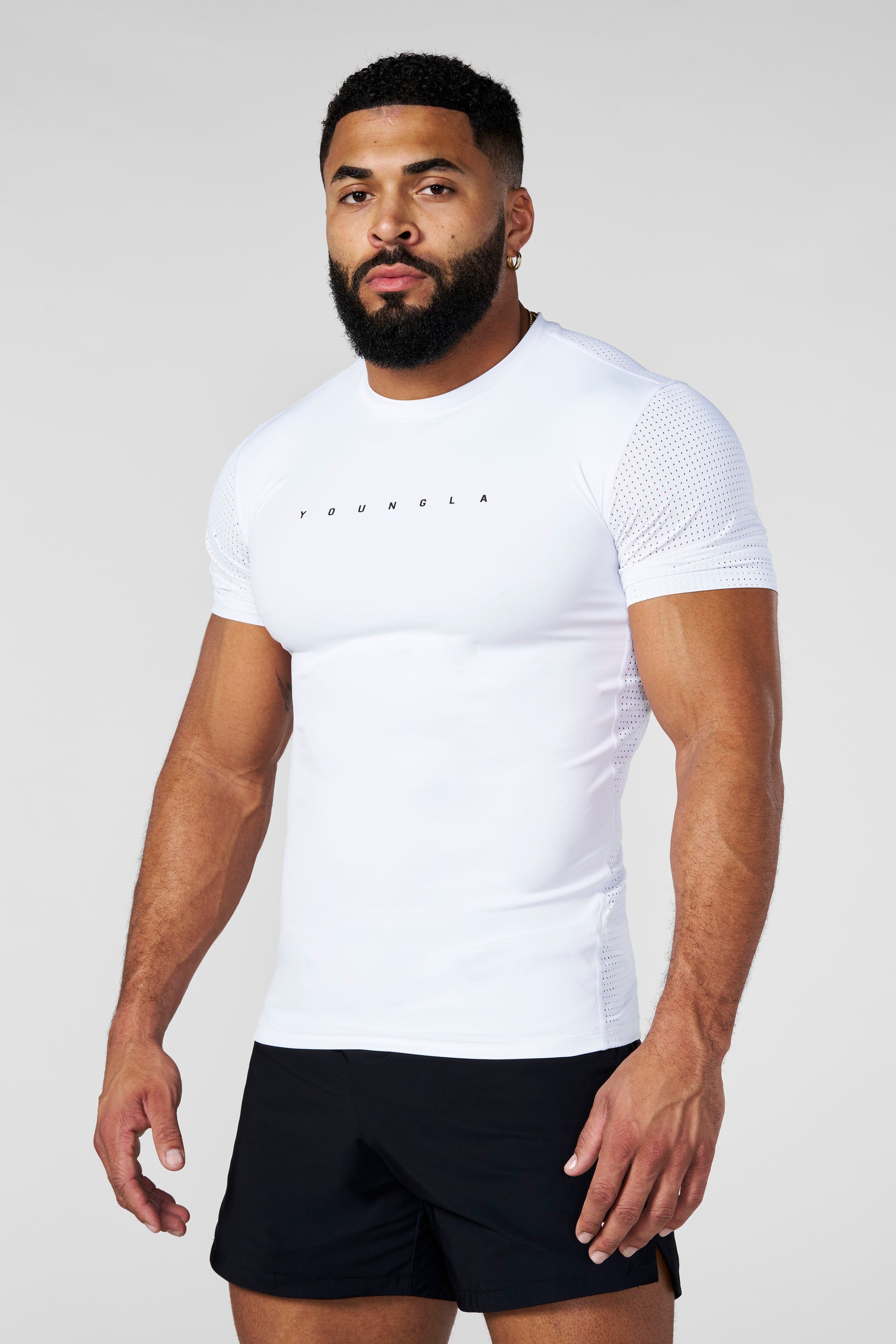 YoungLA 4083 - AirFlex Compression Tees 'White'