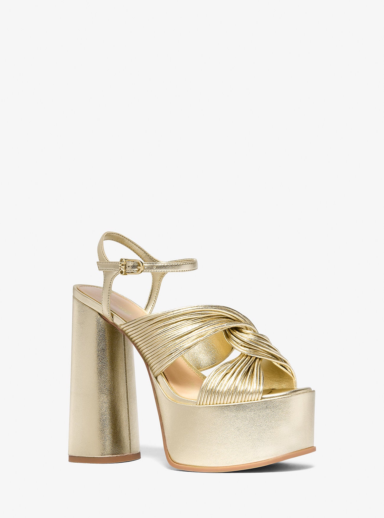 Alessia Metallic Platform Sandal PALE GOLD