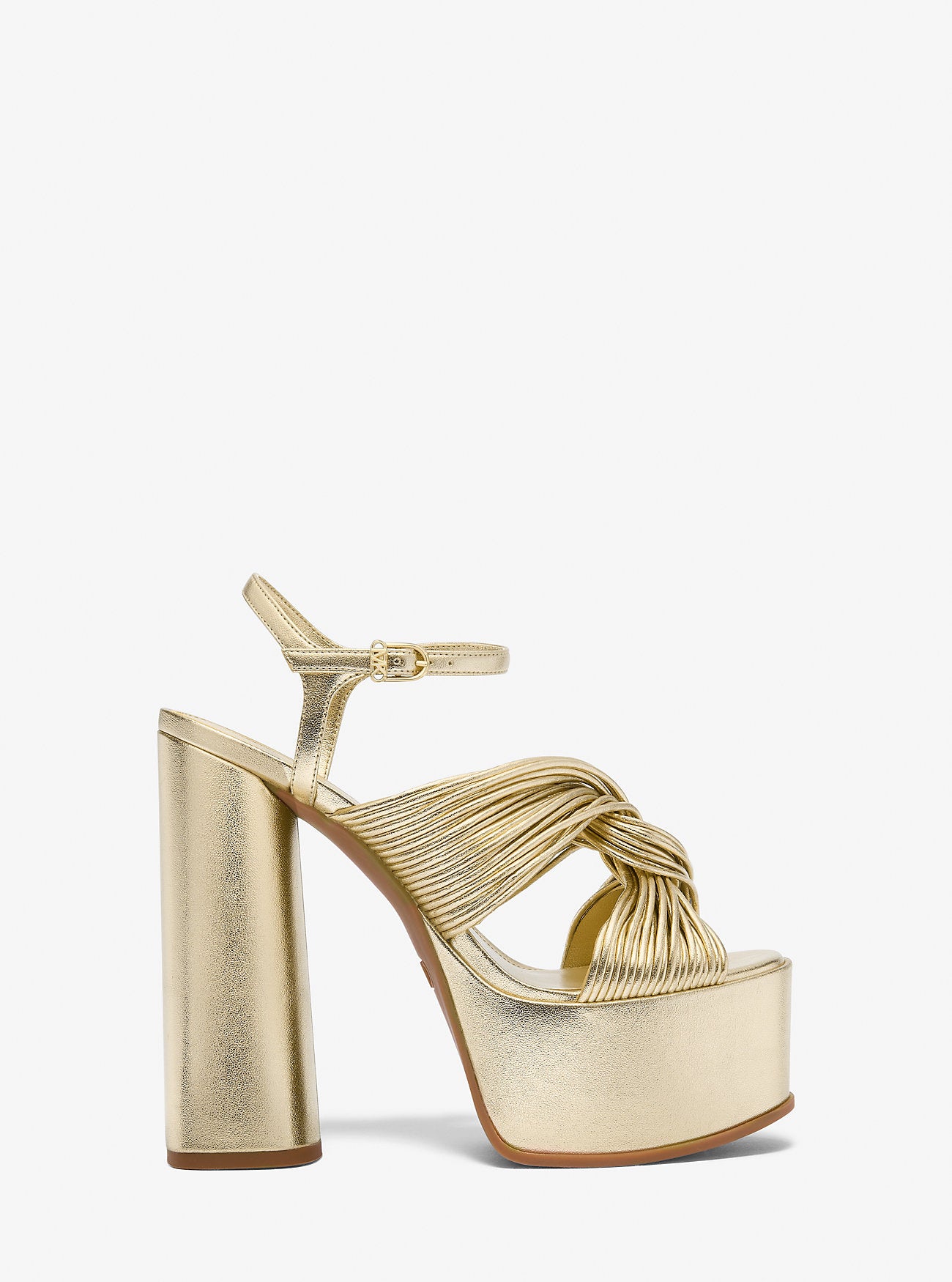 Alessia Metallic Platform Sandal PALE GOLD