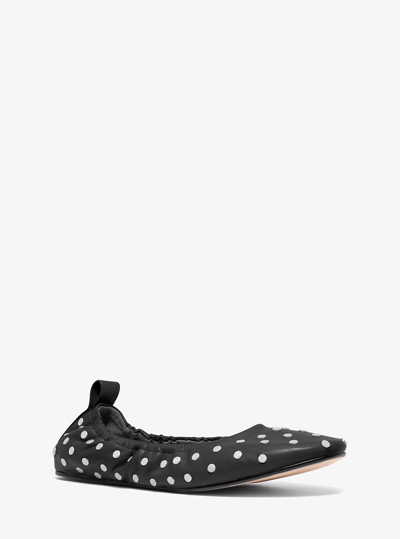 Amy Studded Leather Ballet Flat BLACK