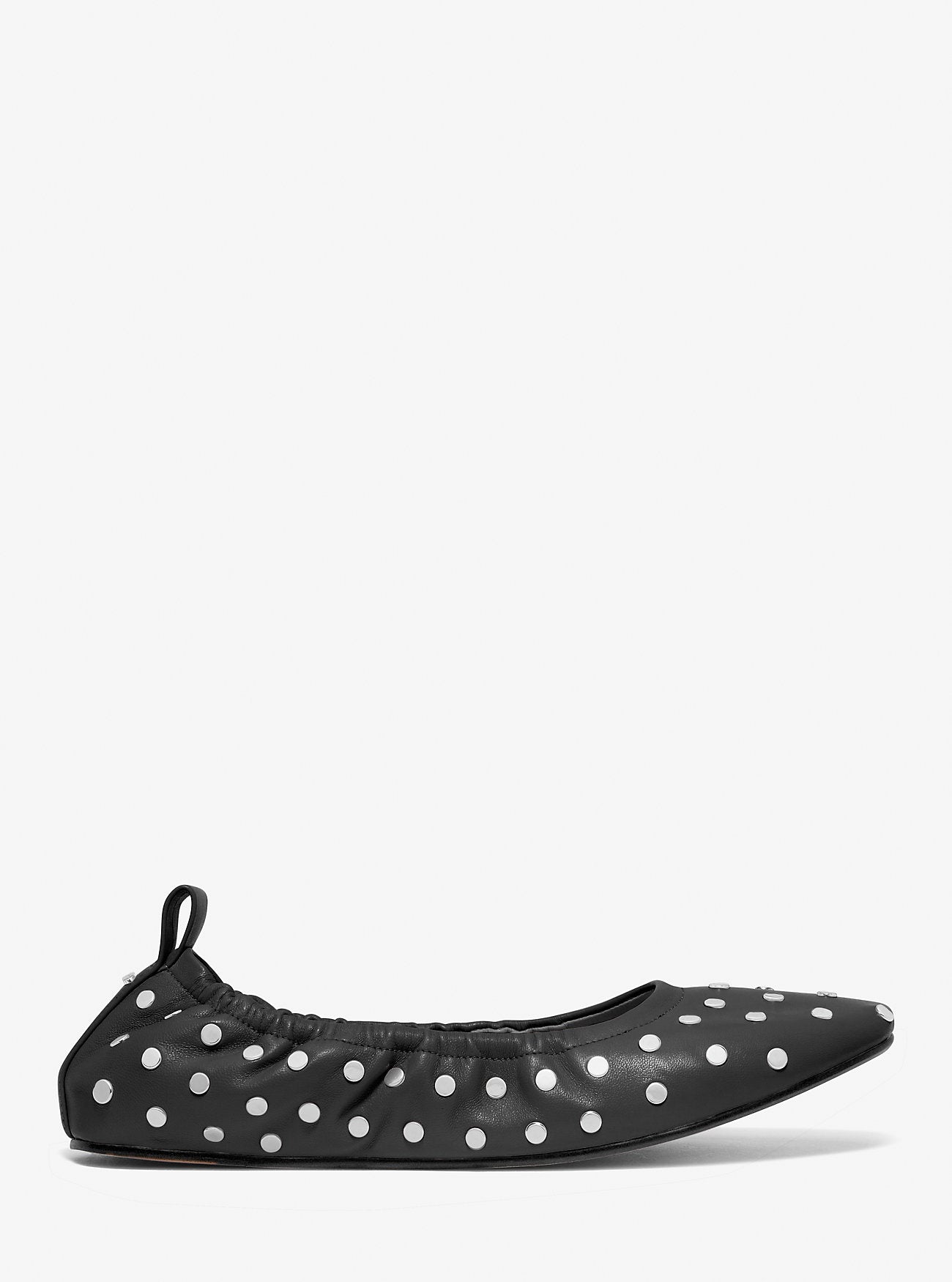 Amy Studded Leather Ballet Flat BLACK