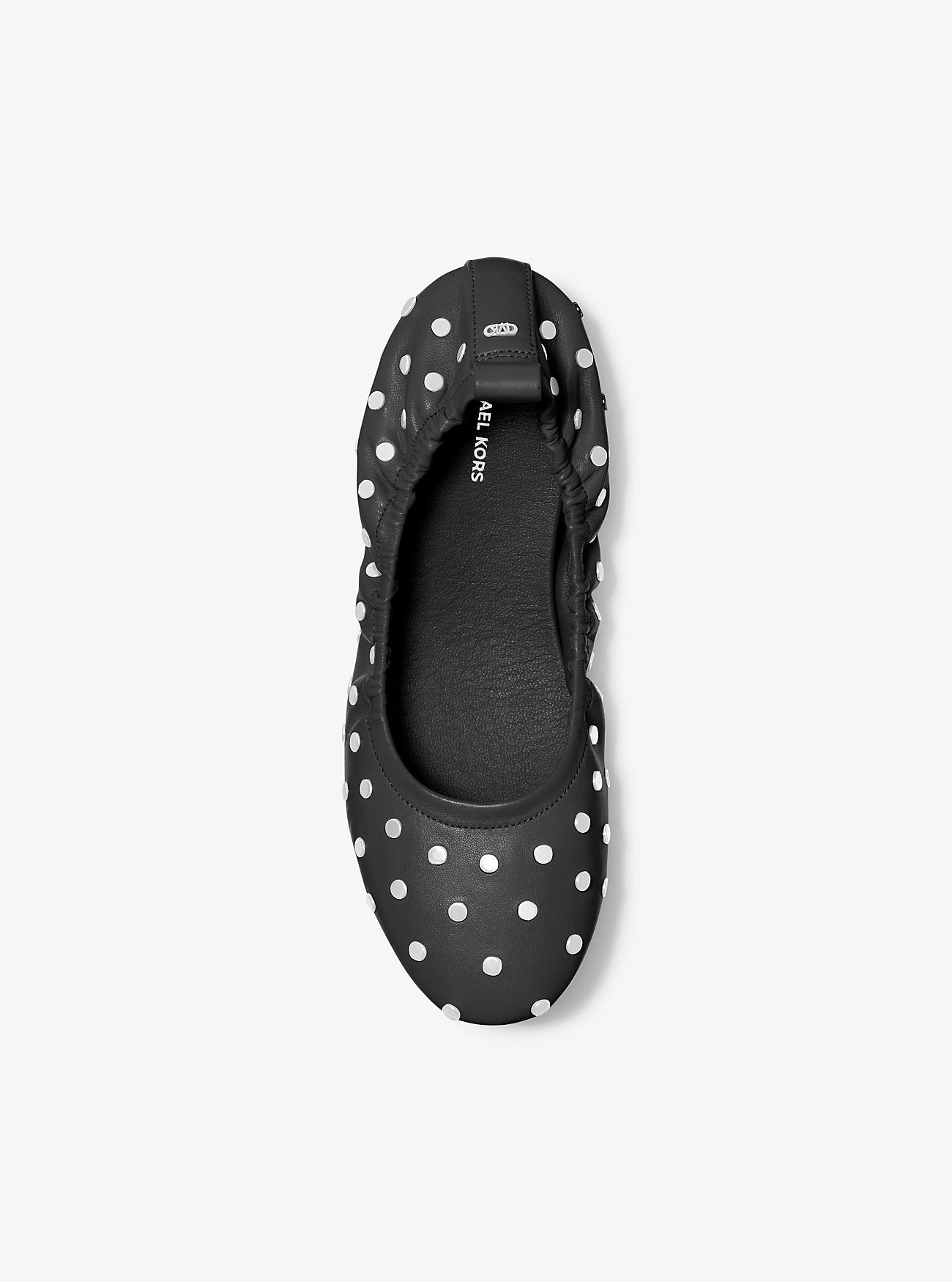 Amy Studded Leather Ballet Flat BLACK