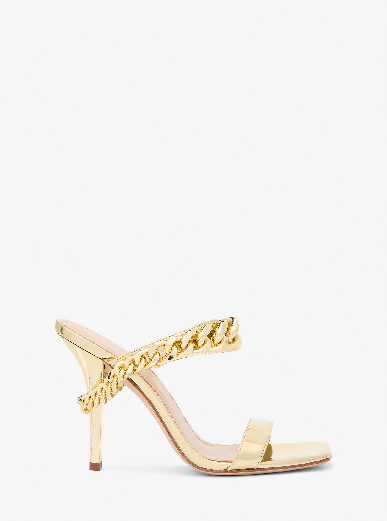 Bianca Embellished Metallic Leather Sandal