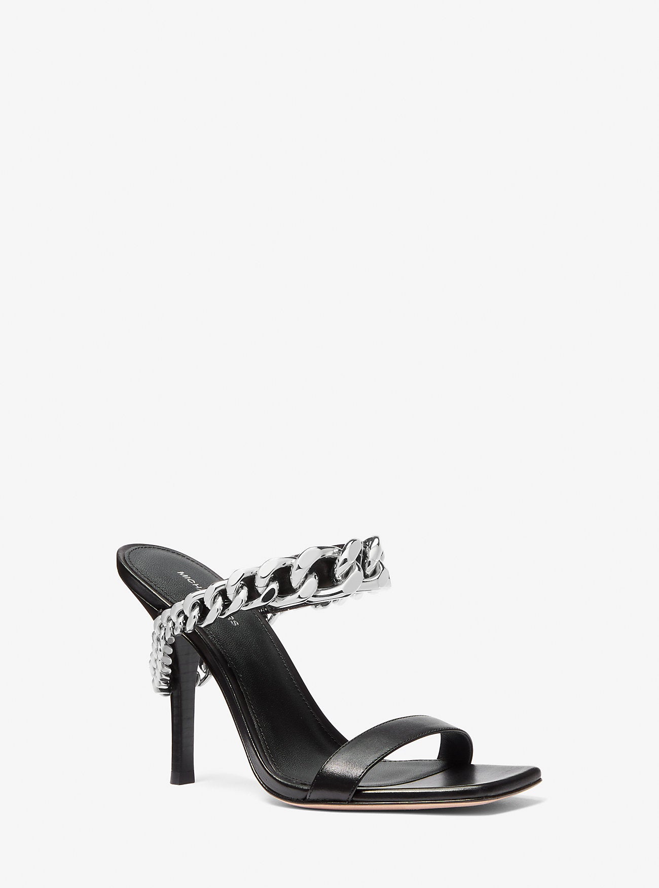 Bianca Embellished Leather Sandal BLACK