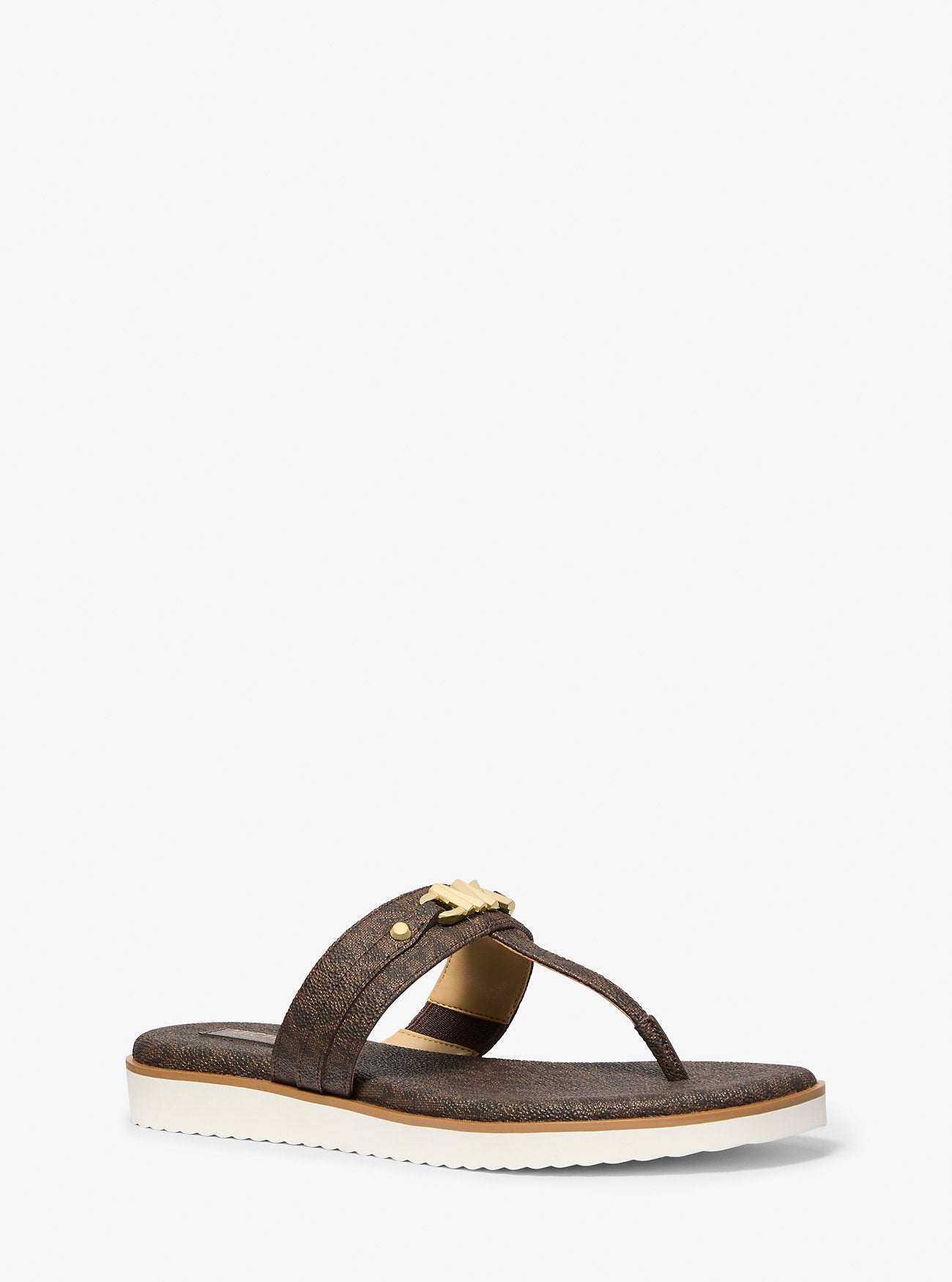 Farrah Signature Logo Sandal BROWN