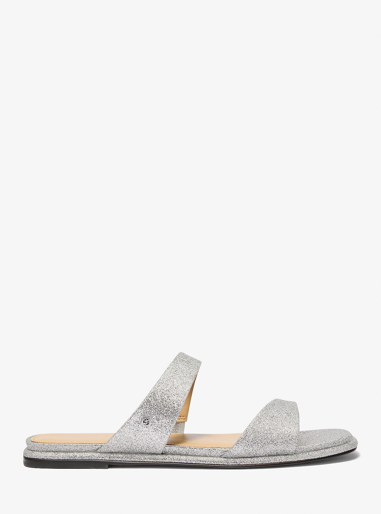 Jaida Glitter Embellished Leather Sandal SILVER