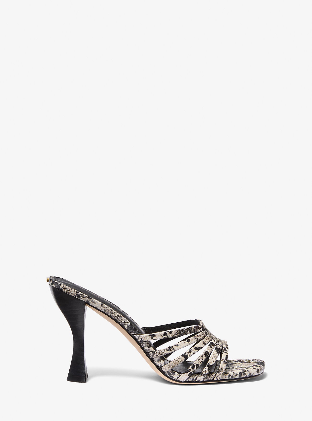 Haisley Snake Embossed Leather Sandal NATURAL