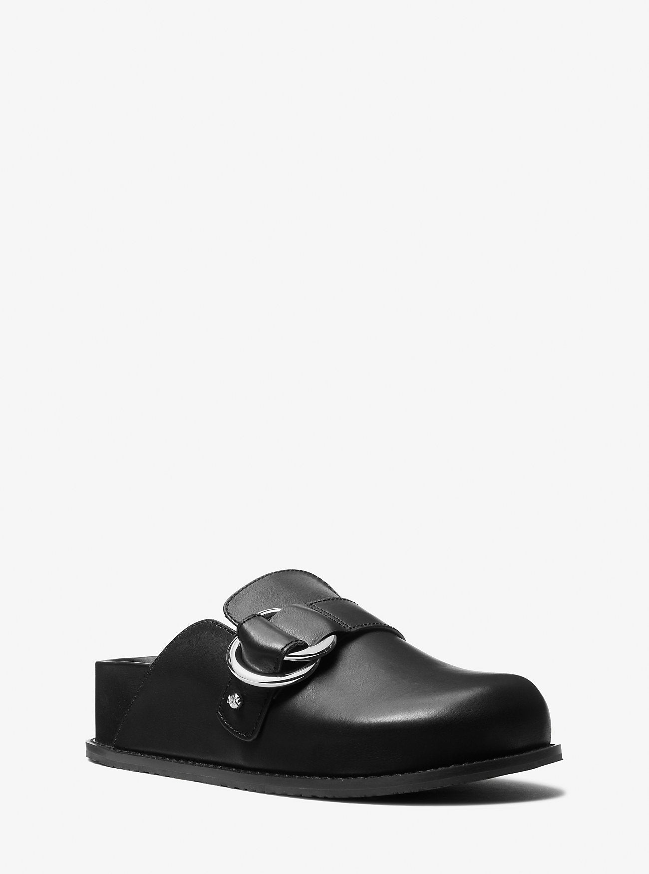 Jaden Leather Clog BLACK