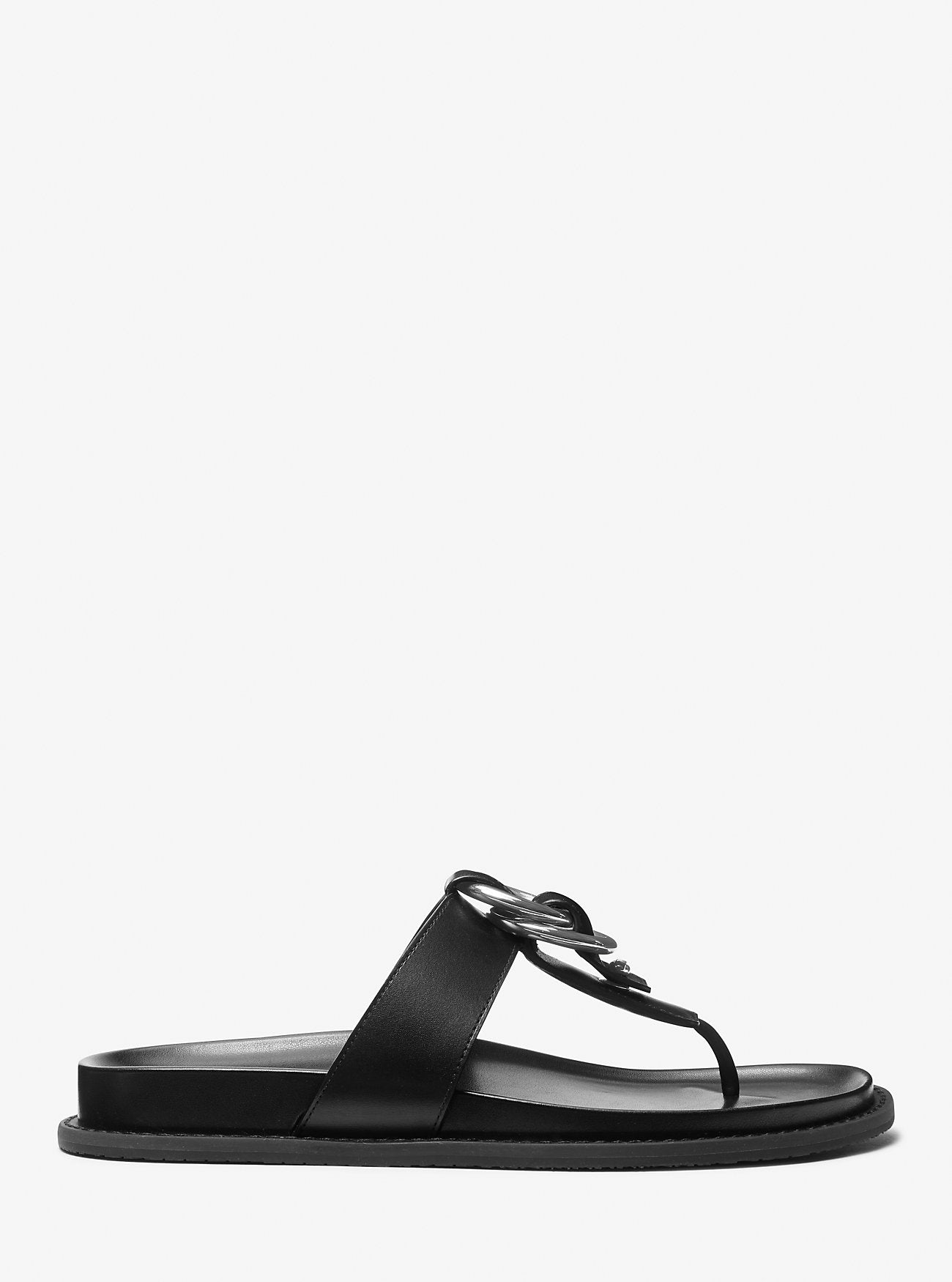 Jaden Leather Thong Sandal BLACK