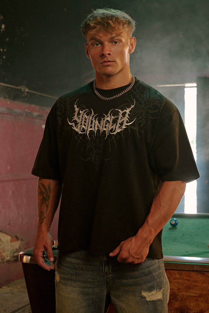 YoungLA 4149 - Gothic Tees 'Black Wash'