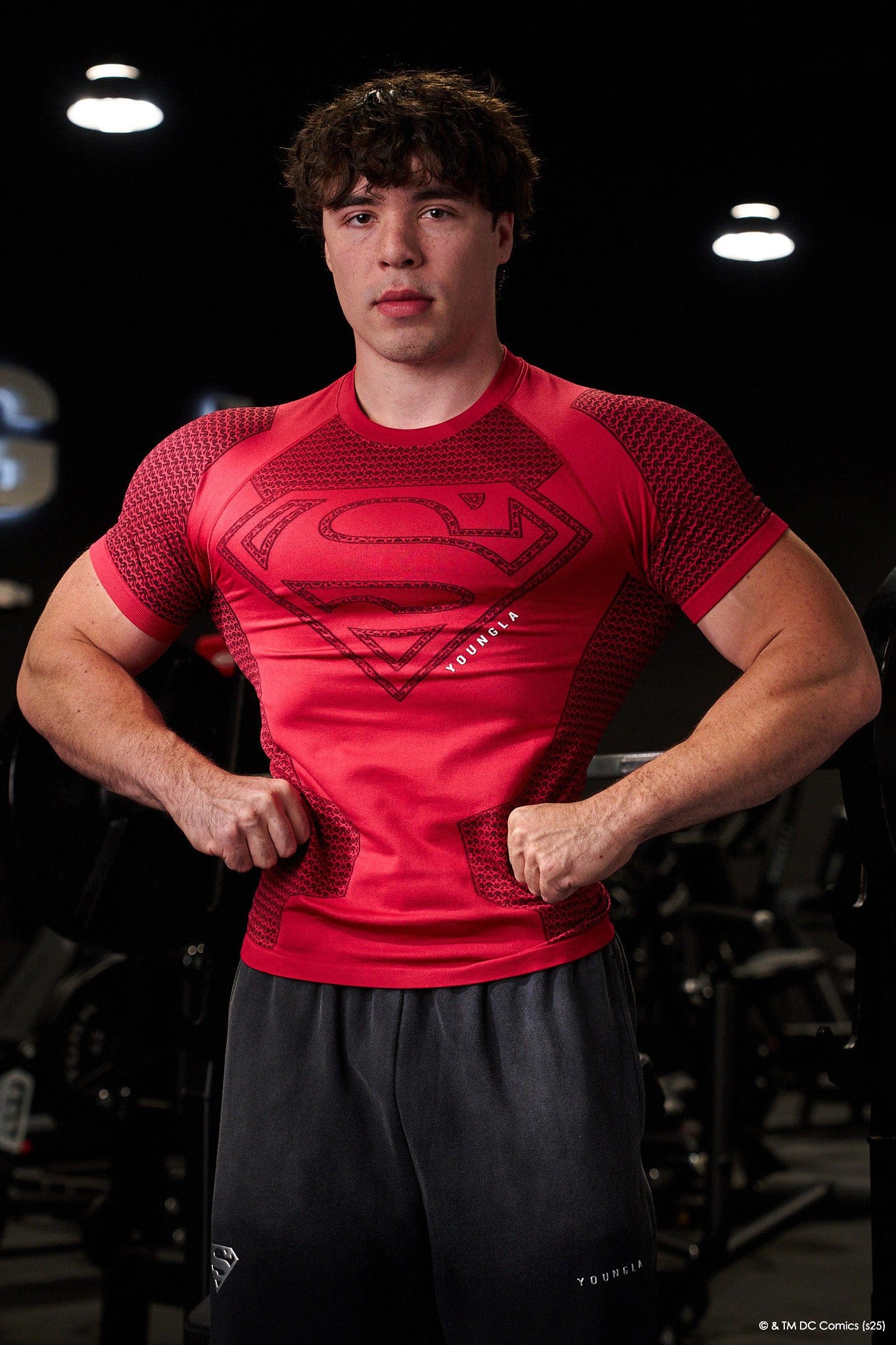 Young La 4117 - Superman Compression Tees 'Red'