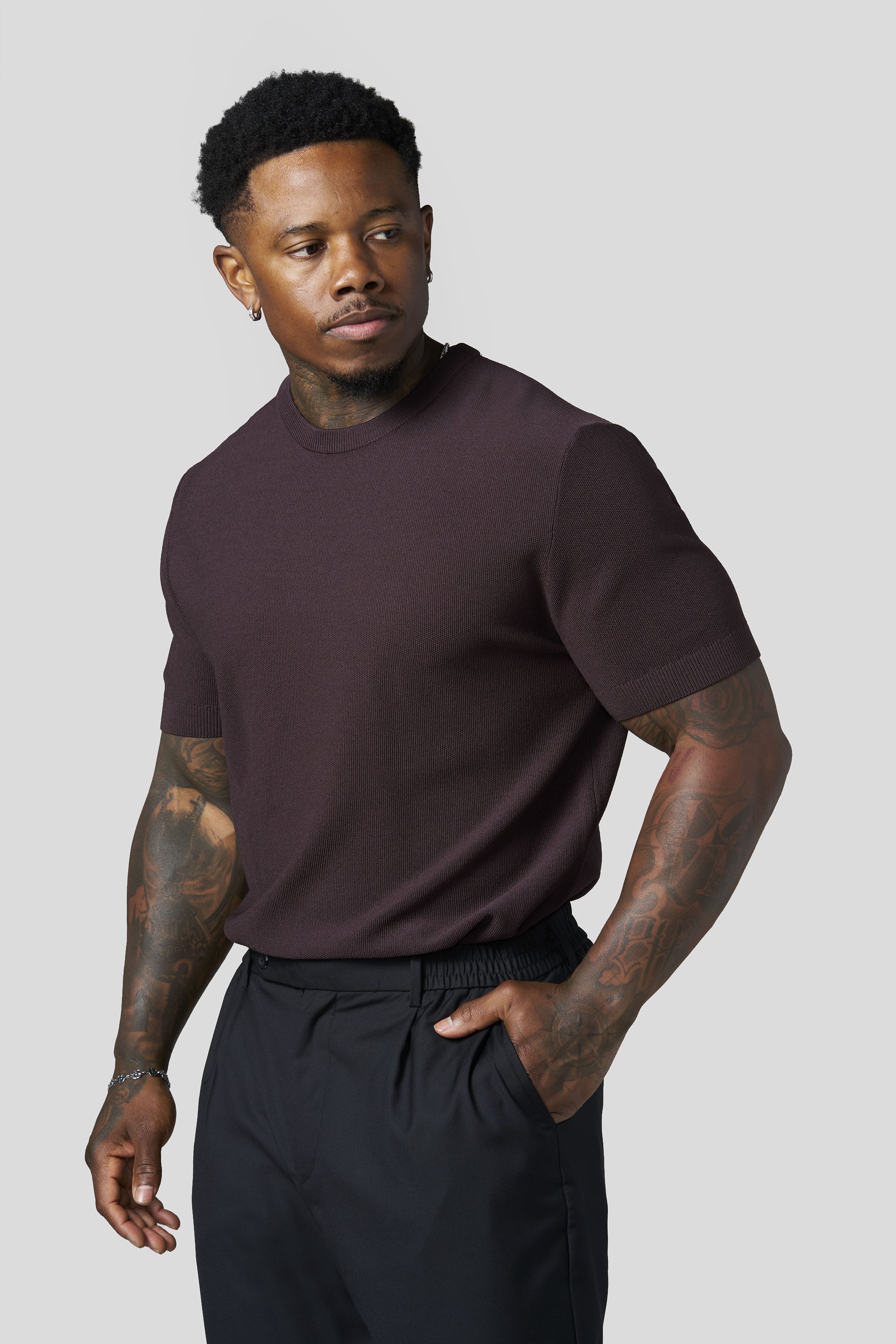 YoungLA 4126 - Dressy Sweater Tees 'Brown'