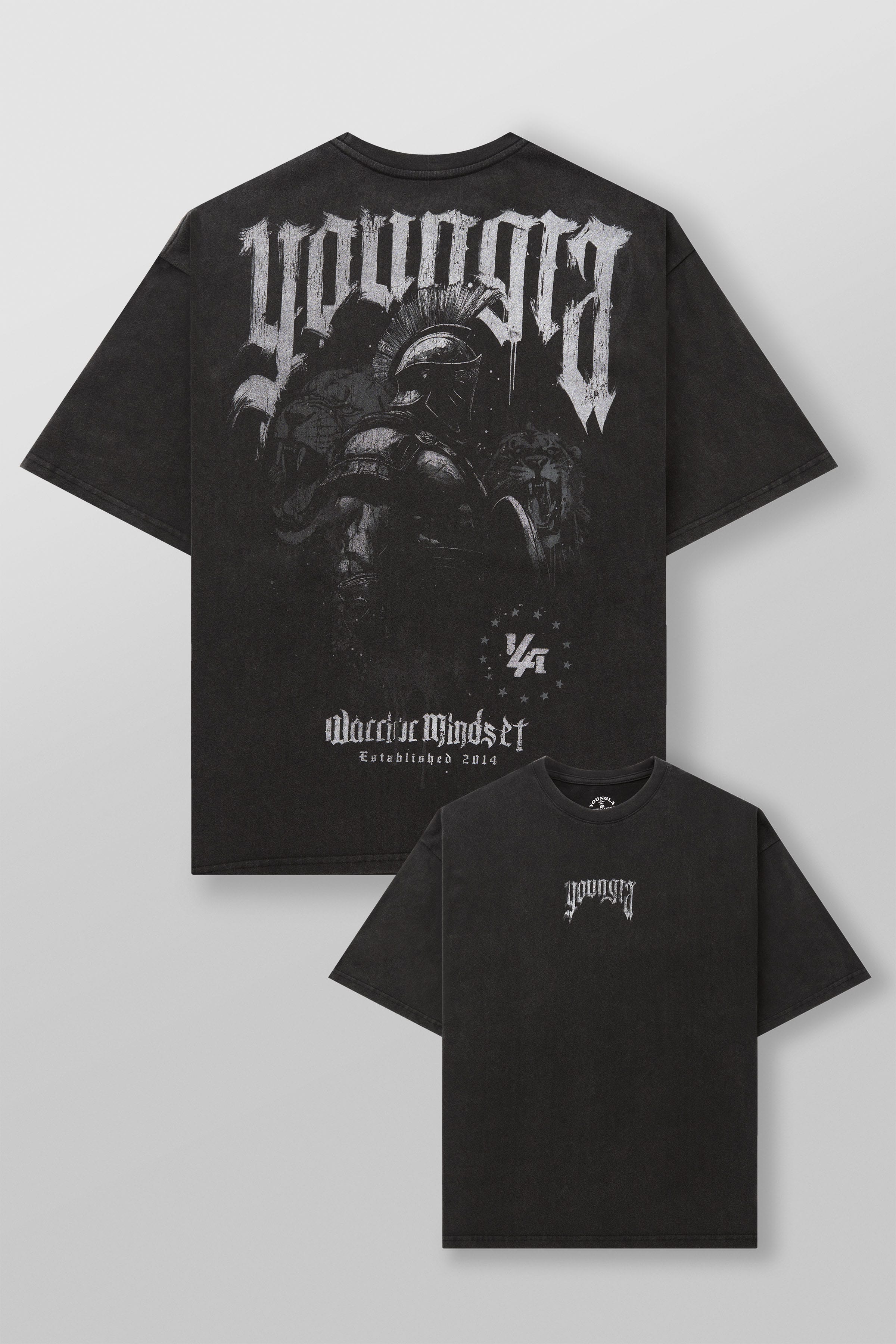 YoungLA 4135 - YLA x Axel - Spartan Tees 'Black Grey'