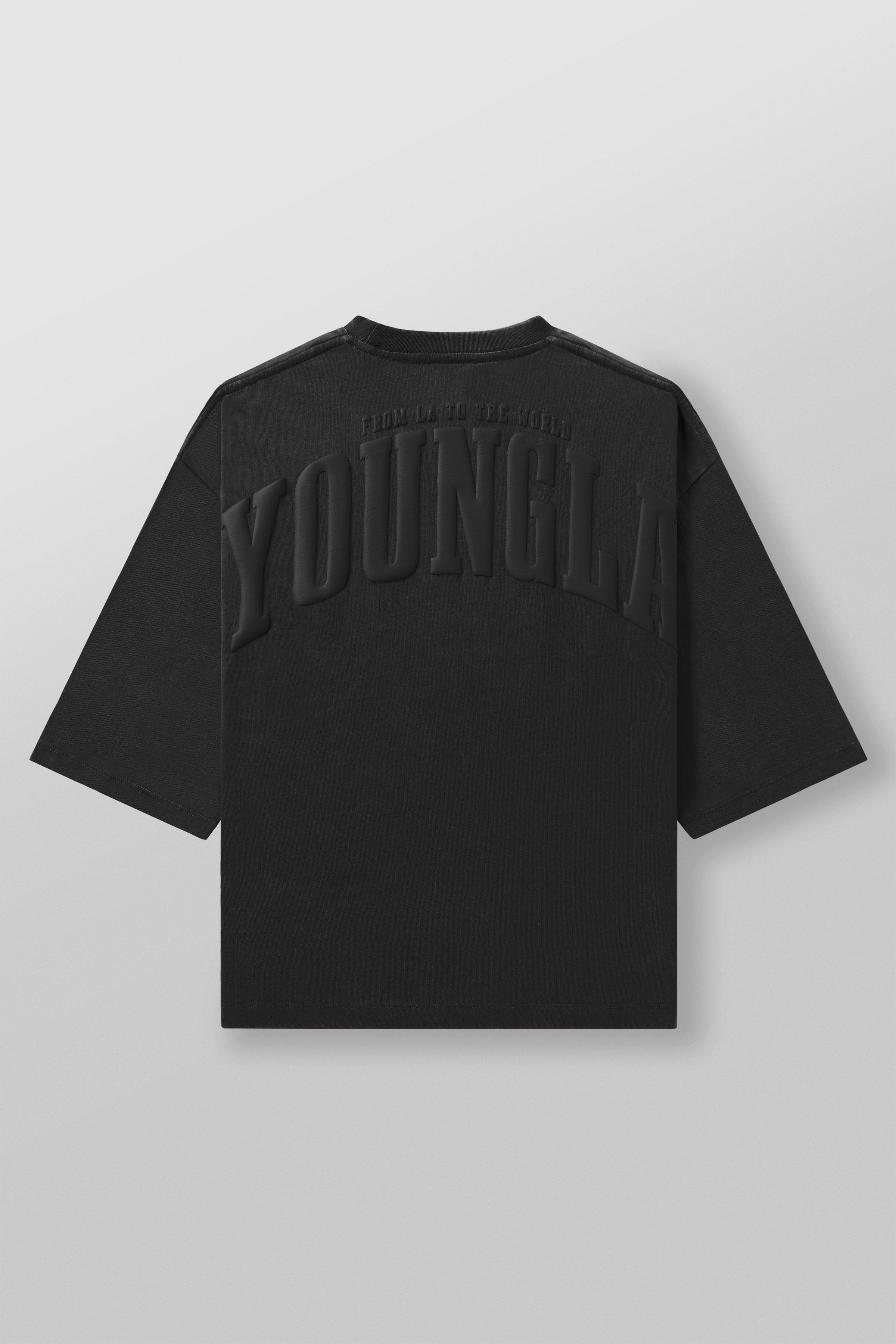 YoungLA 4138 - Foundation Cropped Tees 'Black Wash'