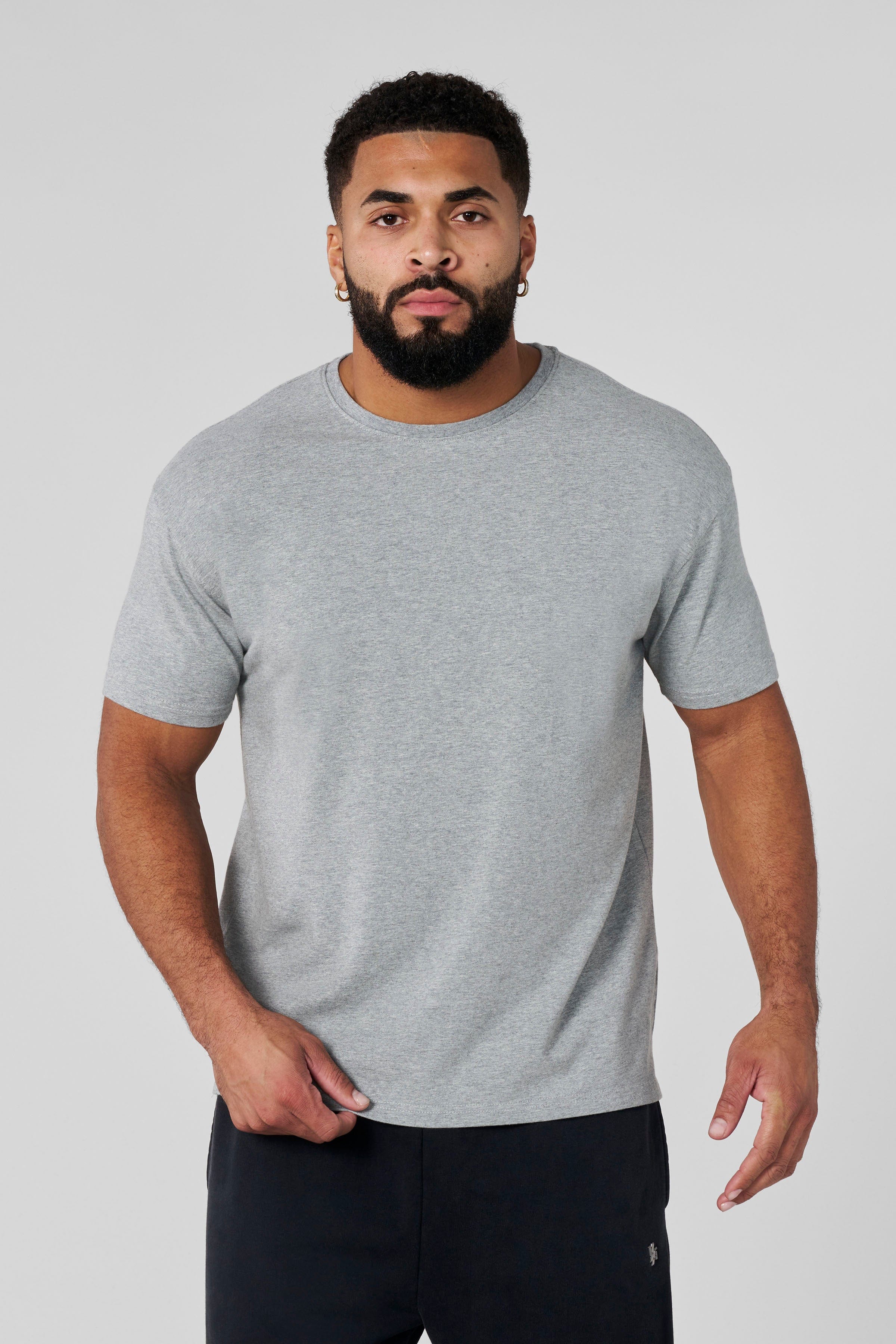 YoungLA 4148 - Elevated Essentials - Fitted Tee 'Heather Grey'