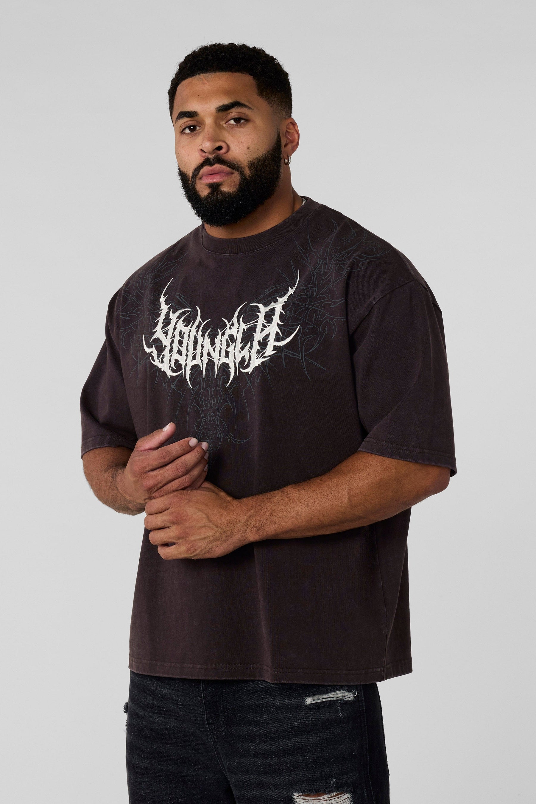 YoungLA 4149 - Gothic Tees 'Brown Wash'