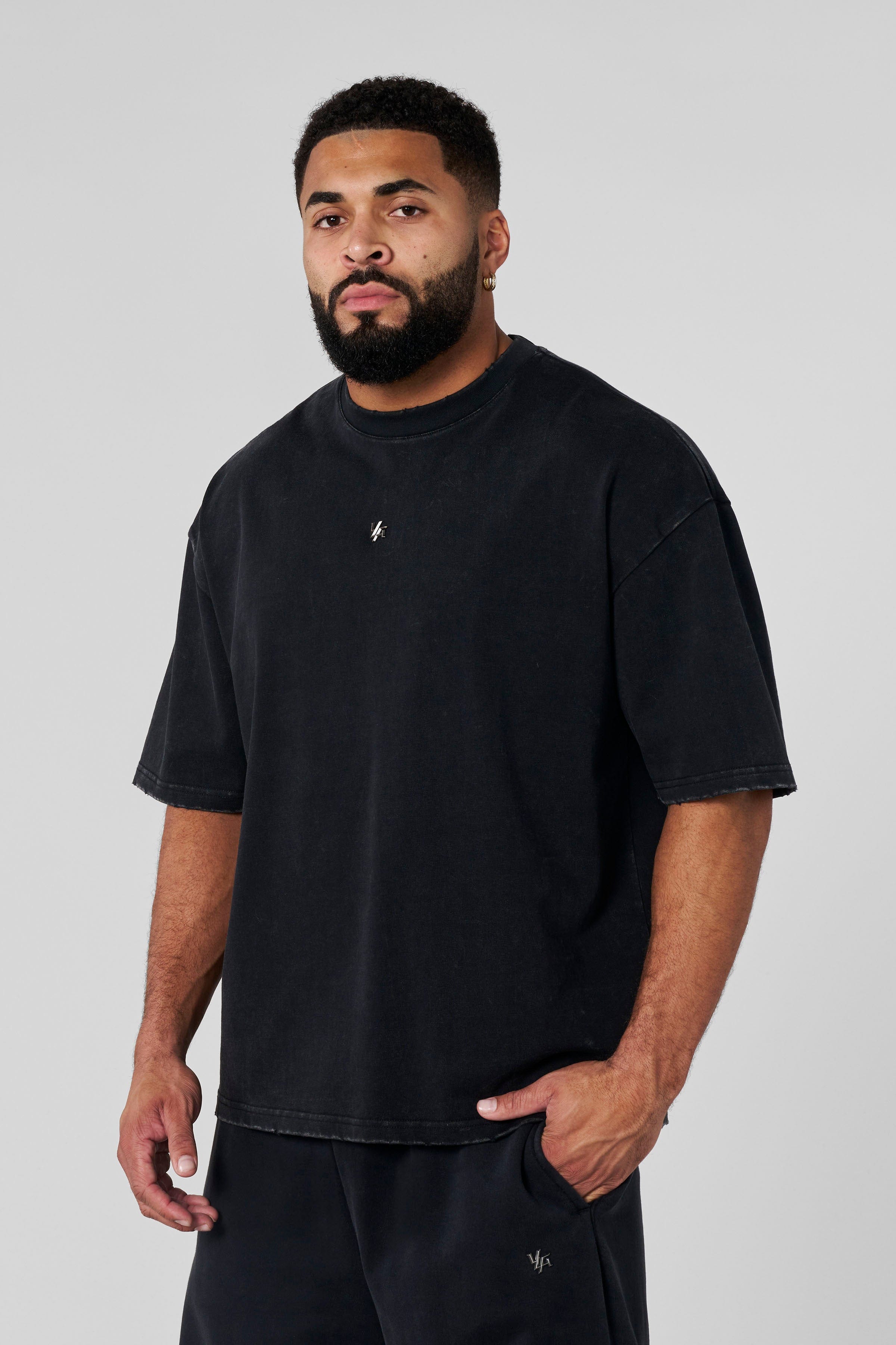 YoungLA 4153 - Elevated Essentials - Relaxed Tee 'Black Wash'