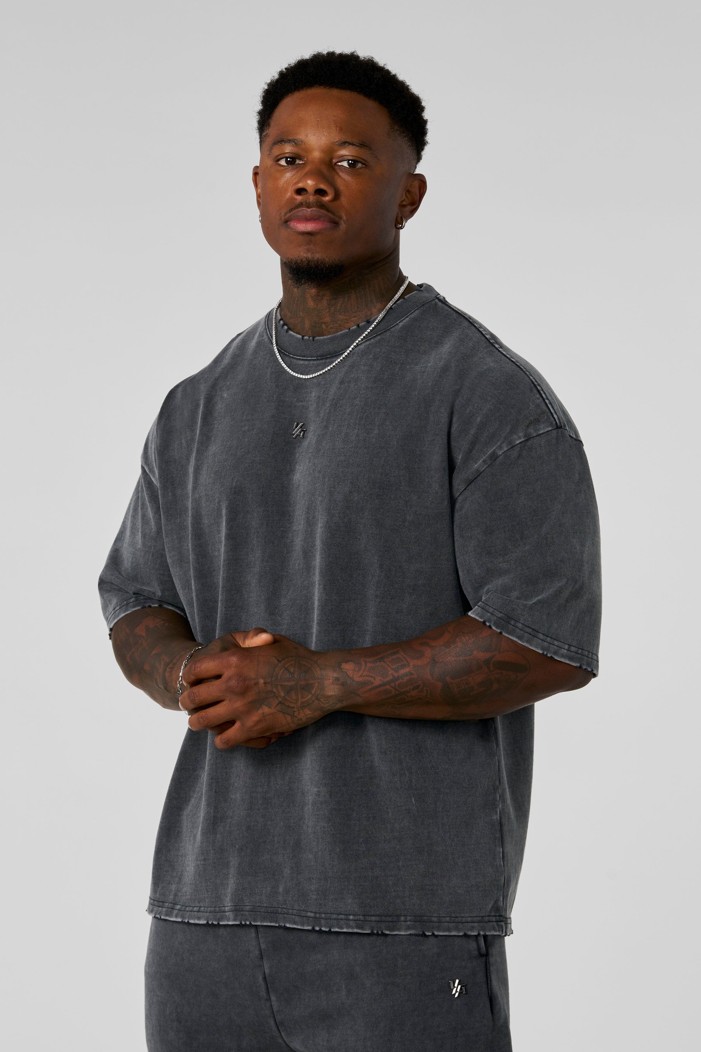 YoungLA 4153 - Elevated Essentials - Relaxed Tee 'Grey Wash'
