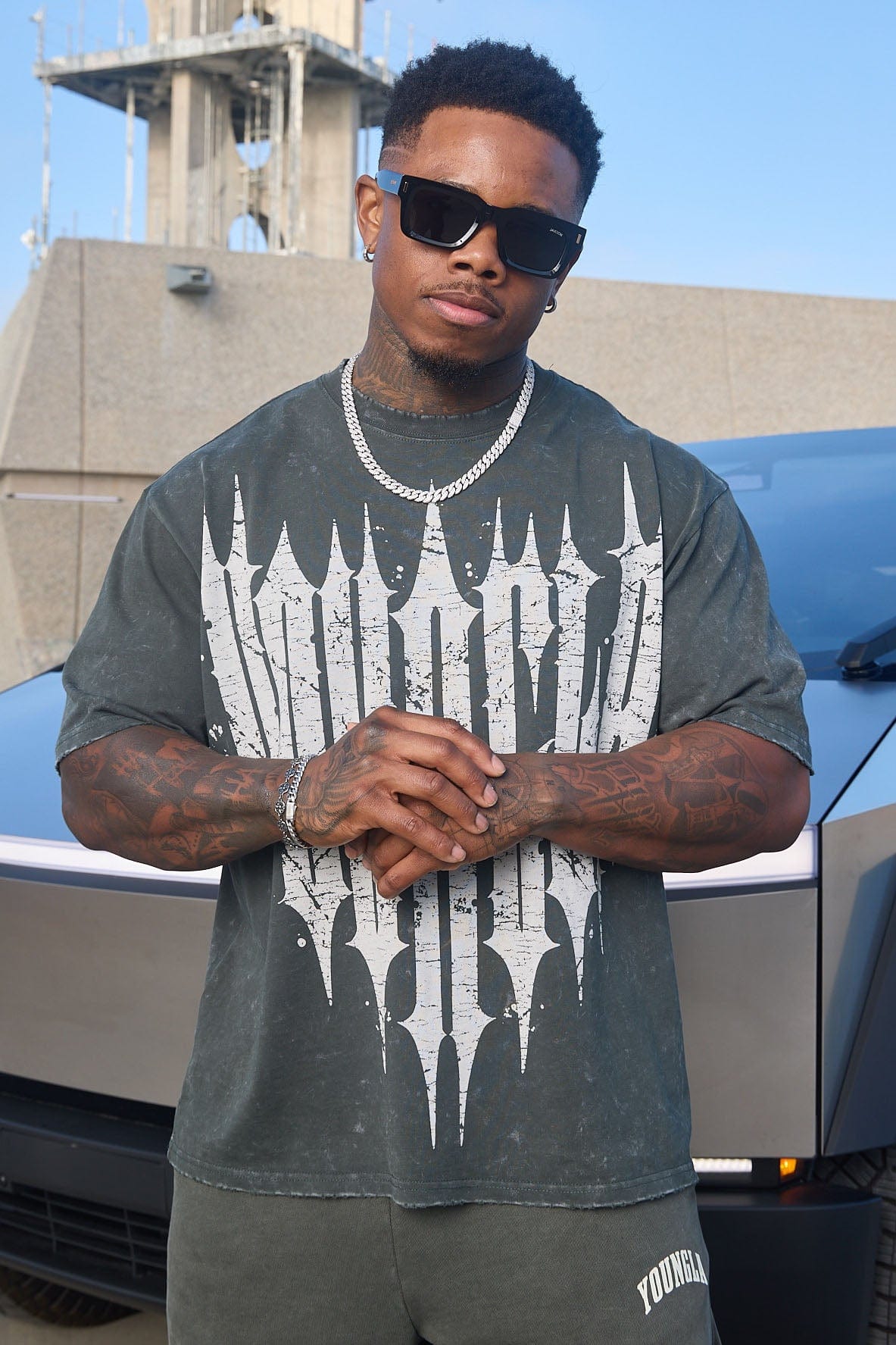 YoungLA 4156 - Revenge Tees 'Slate Wash'