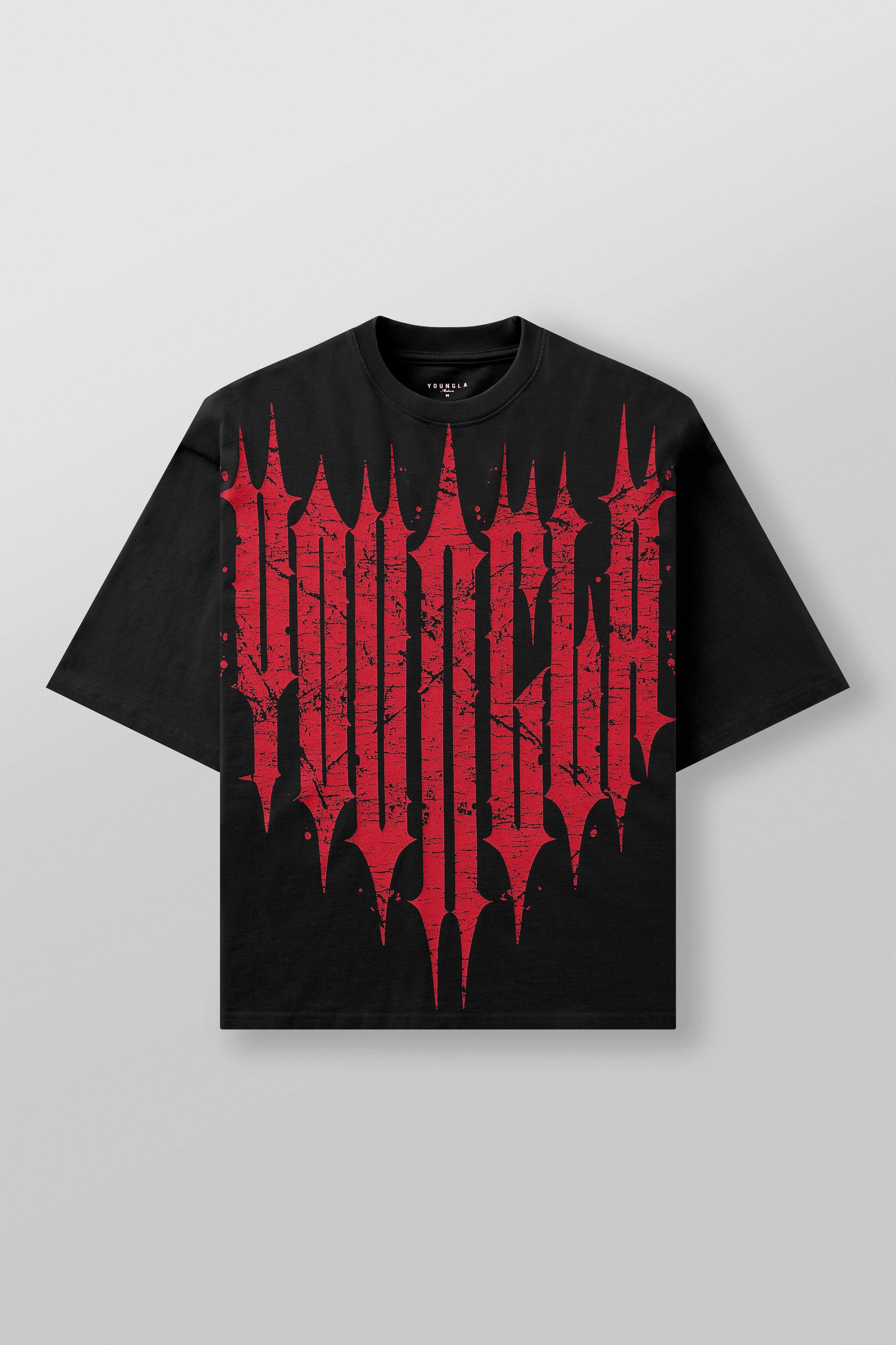 YoungLA 4156 - Revenge Tees Spring '25 'Black Red Wash'