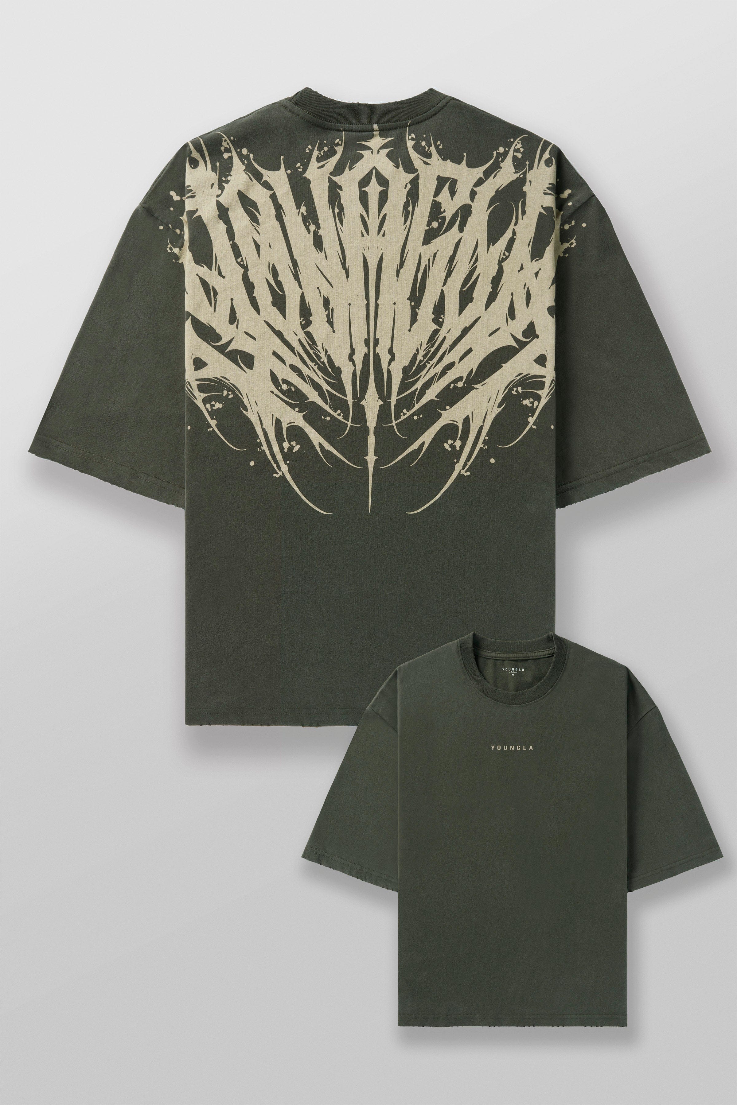 Young La 4185 - Chaos Tees 'Hunter Green Wash'