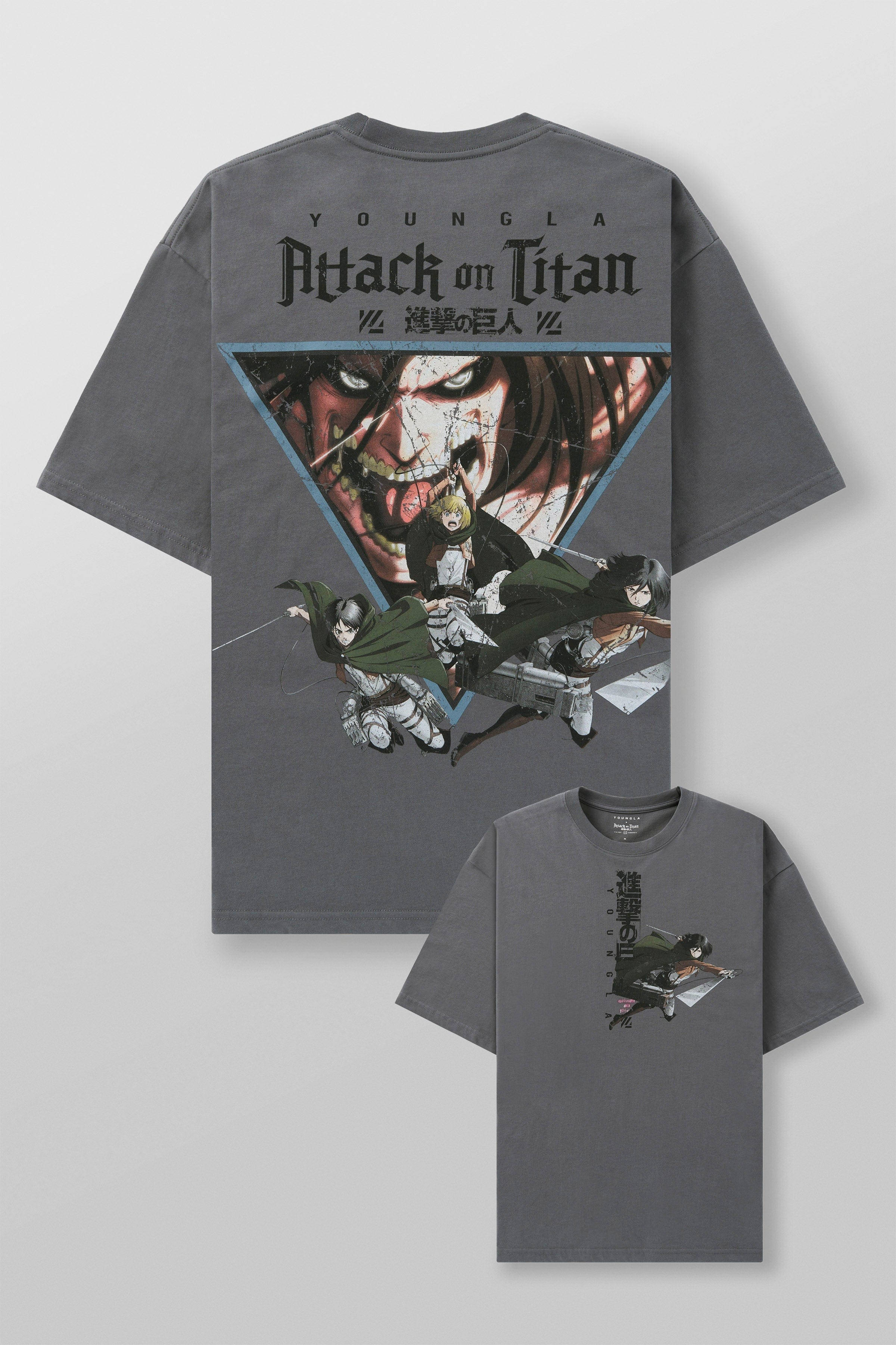 YoungLA 4191 - AOT© x YLA Classic Tees 'Titan Trio Grey'
