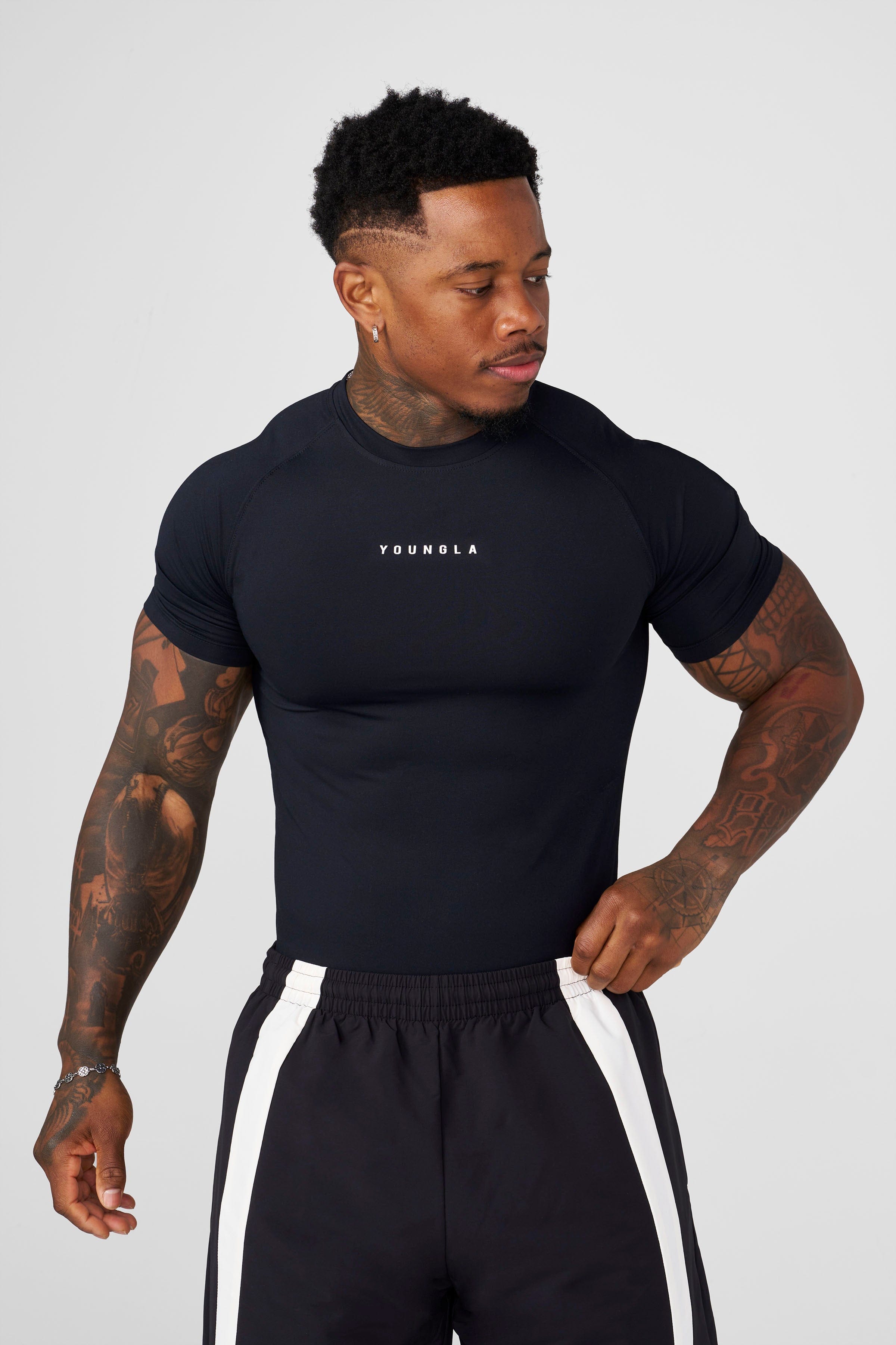 YoungLA 4193 - Classic Compression Tees 'Black'