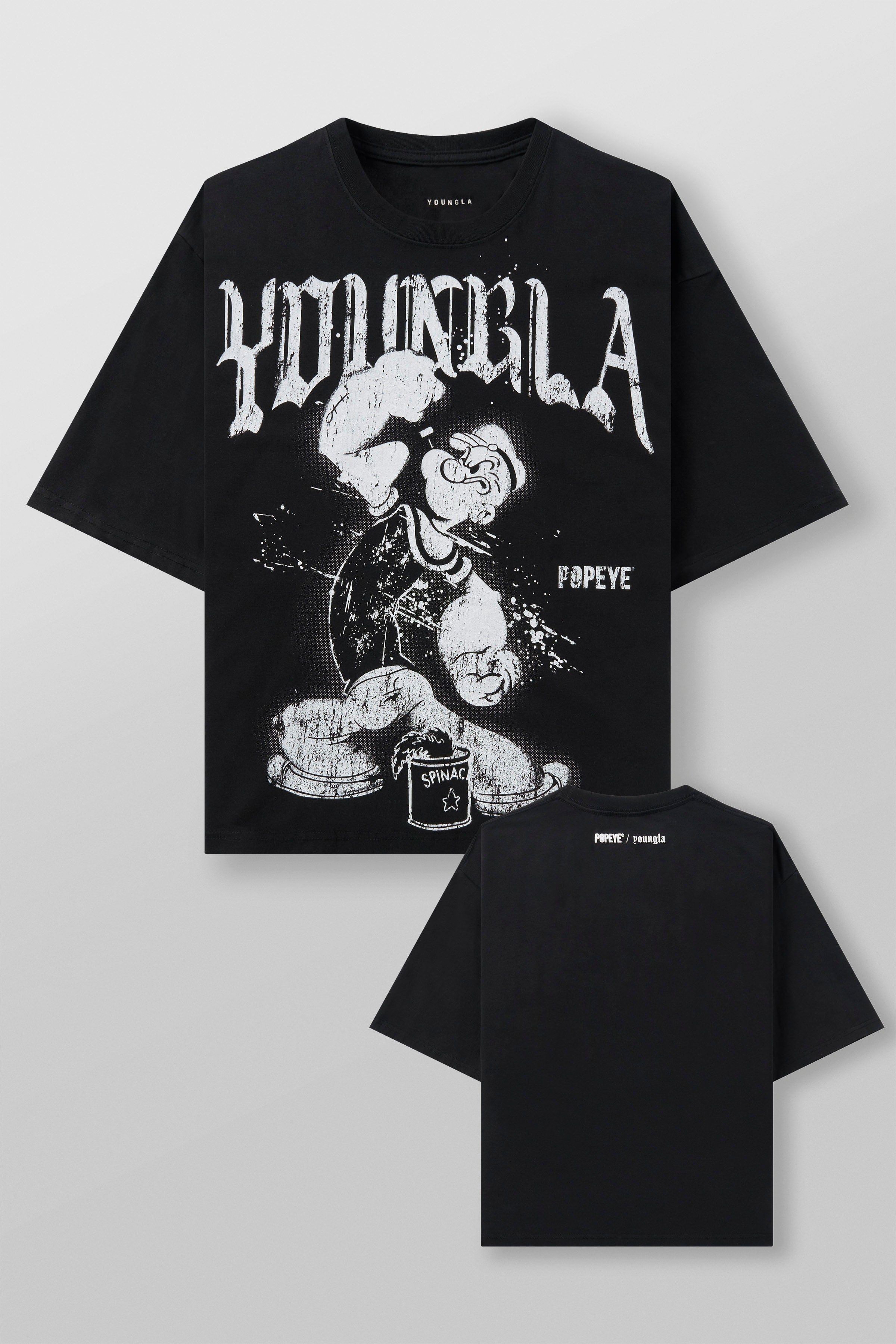 YoungLA 4195 - Popeye Tees 'Black'