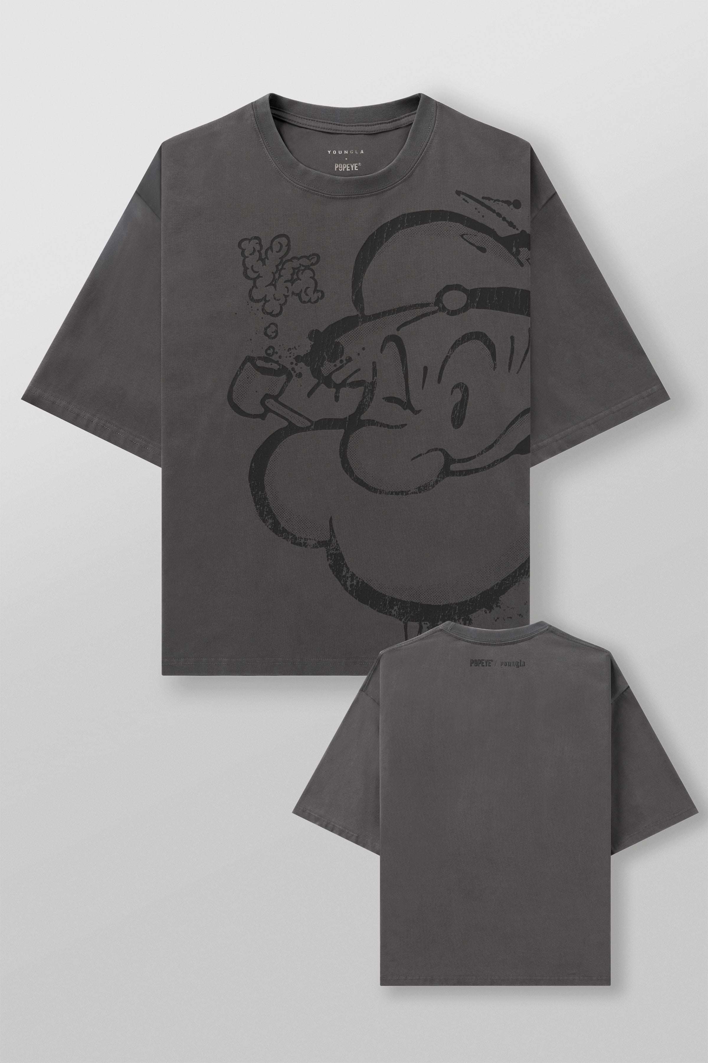 YoungLA 4195 - Popeye Tees 'Charcoal'